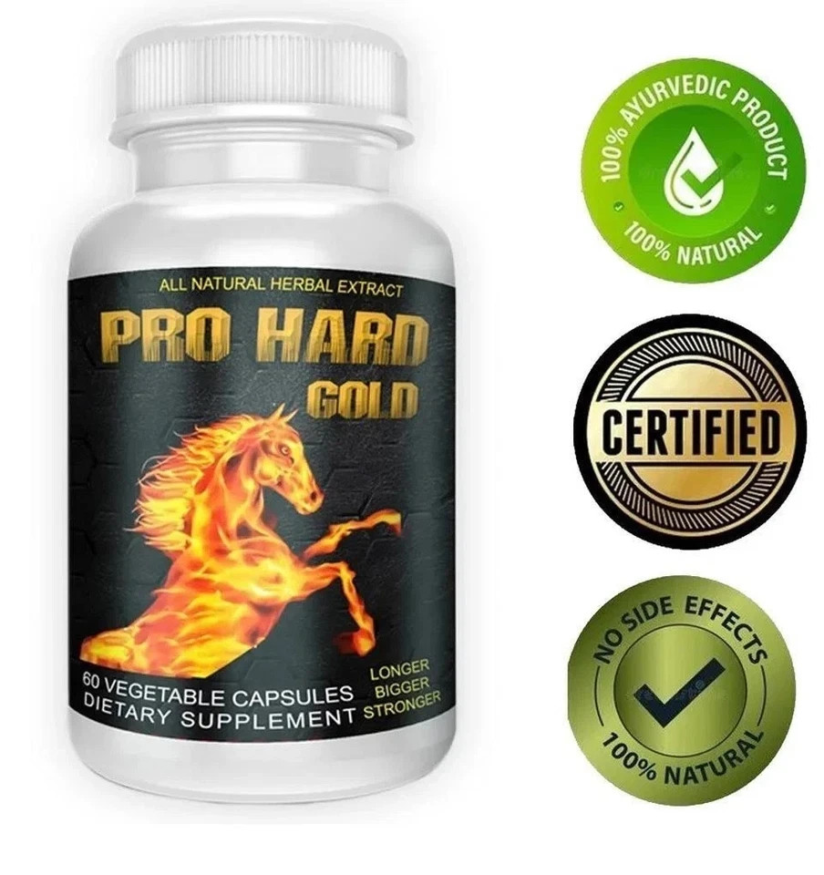 Pro Hard Gold Male Performance Enhancement 60 ED Pills Dietary Supplement