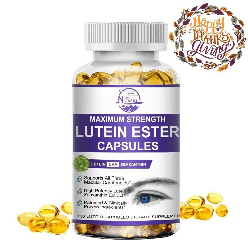 Eye Vitamins Lutein,Zeaxanthin,Bilberry Extract Relief Eye Strain,Vision Health