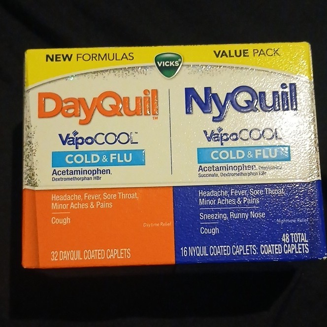 Vicks DayQuil/NyQuil VapoCOOL Cold & Flu 48 Caplets Exp 11/2027