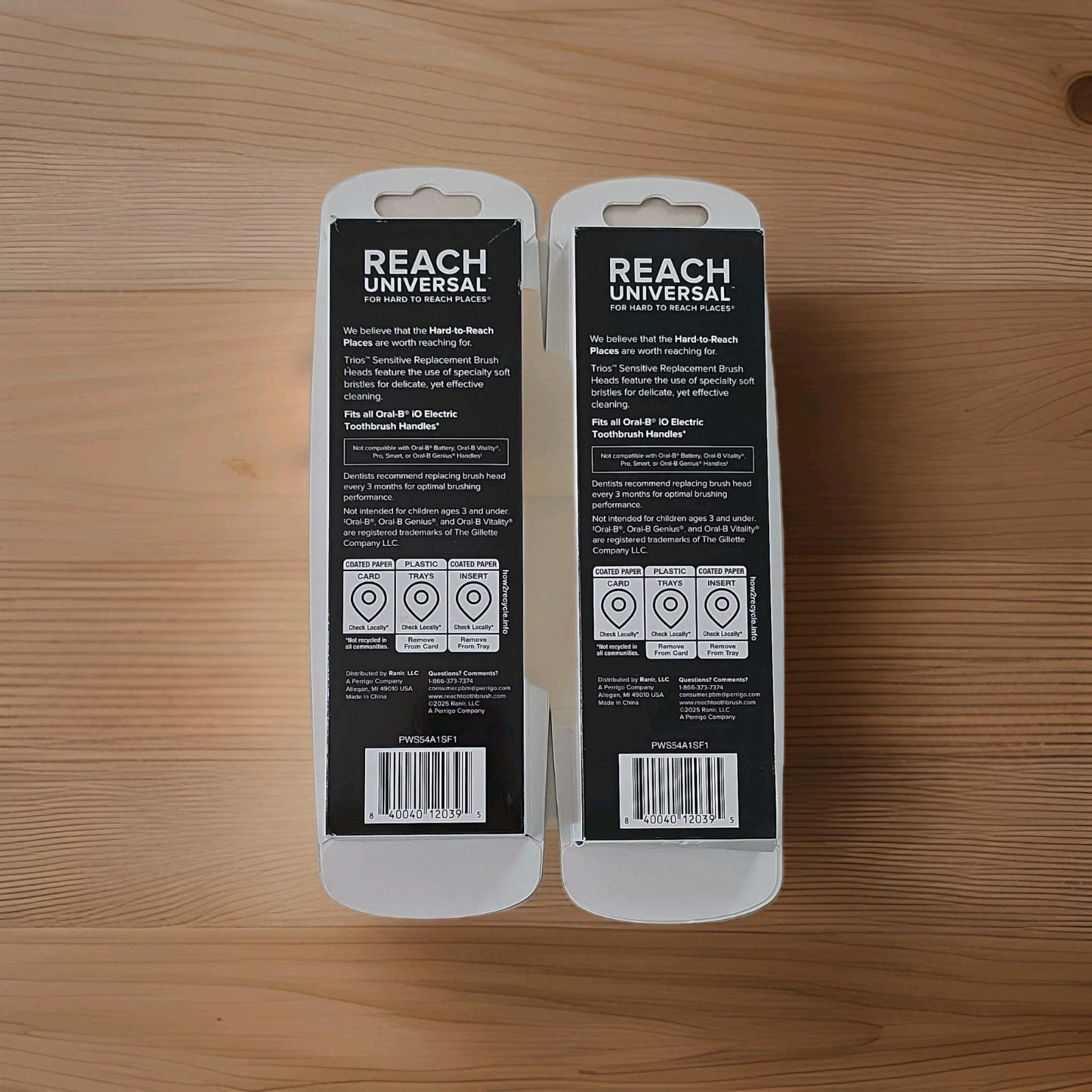 4 BRUSH HEADS- Reach Trios Sensitive Soft Bristle Brush Heads for Oral- 2 PACK