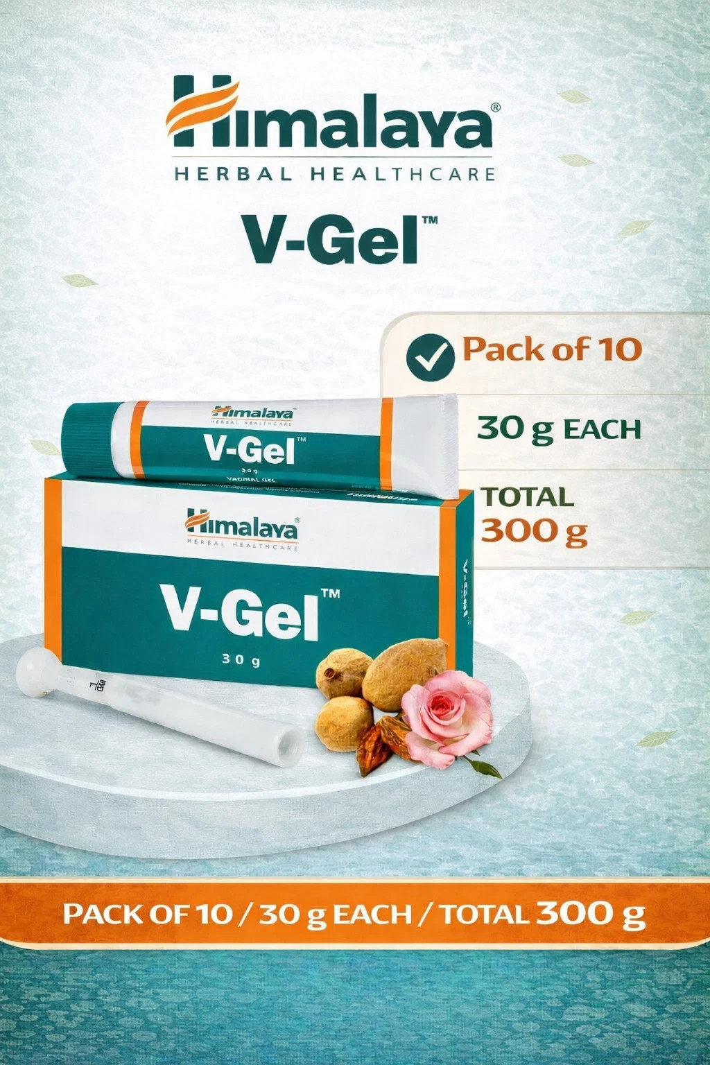 Himalaya V-Gel 30g Pack of 10| Herbal Feminine Care | Free Shipping | Exp Nov 28