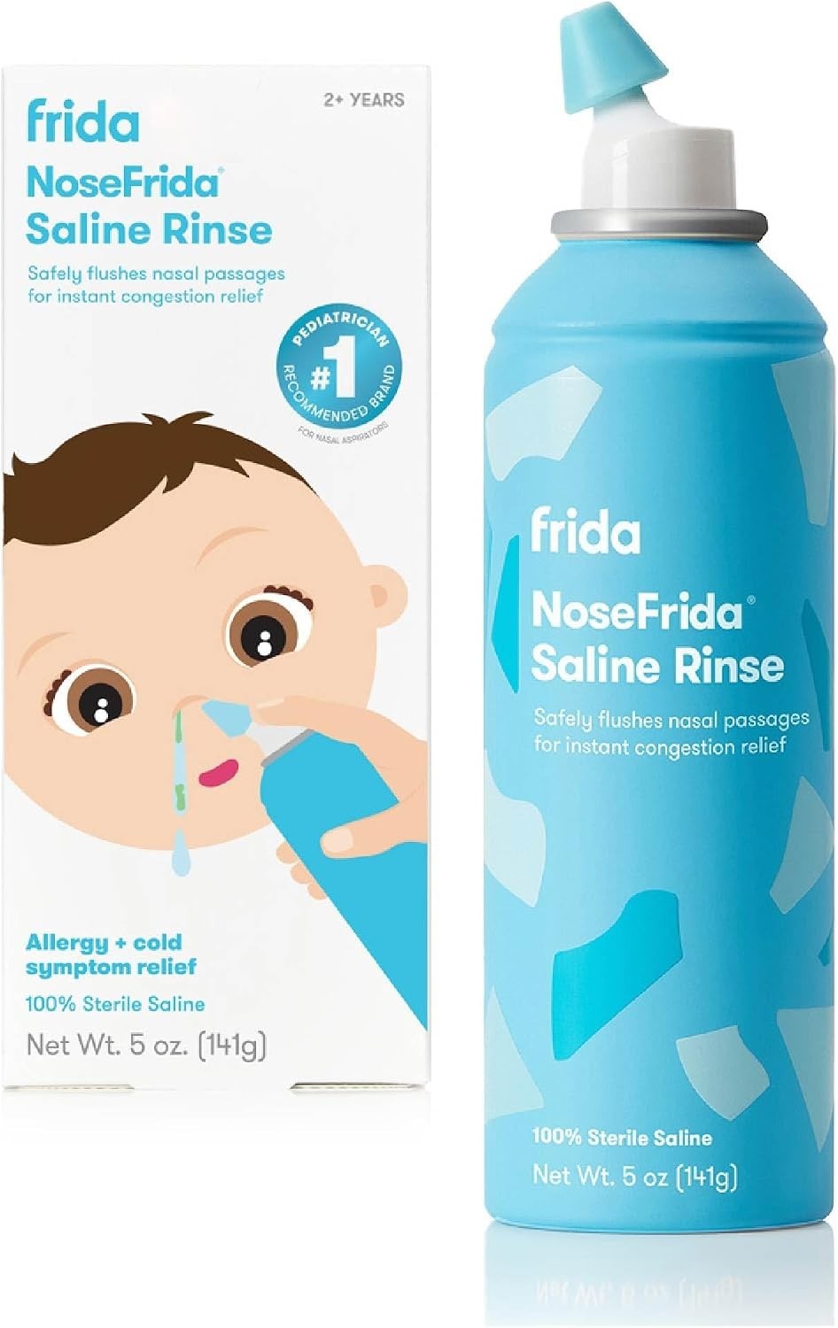 Safe & Ready-to-Use Saline Rinse for Kids, Instant Relief from Congestion – 5oz
