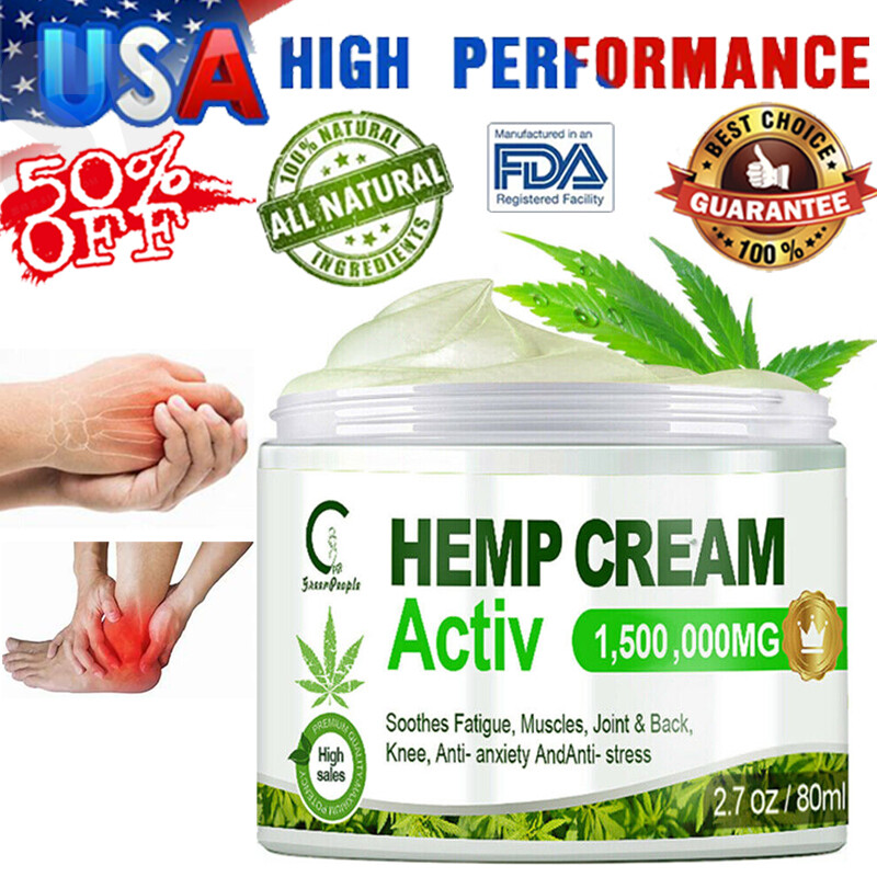 Hemp Pain Relief Cream 1,500,000mg For Massage to Relieve Back/Neck/Joint Pain~