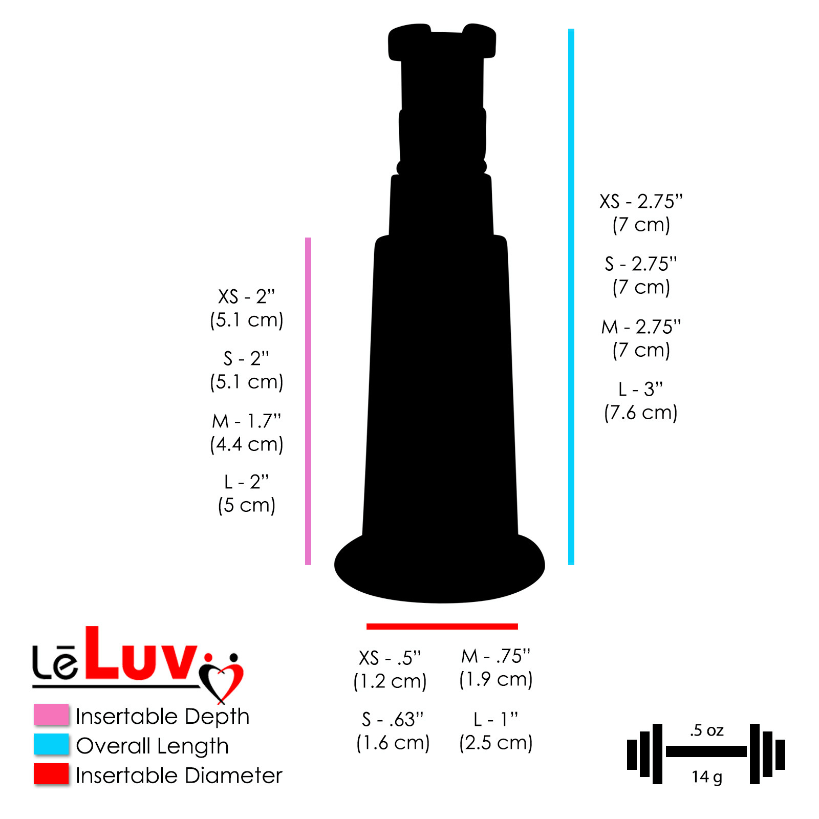 LeLuv Vacuum Cylinder Durable Polycarbonate 0.5″ to 1.0″ Sizes with Fitting