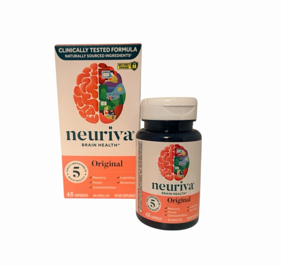 Neuriva Brain Health Original 5 Fuel Supplement for Memory Focus 45 Tab Ex 10/26