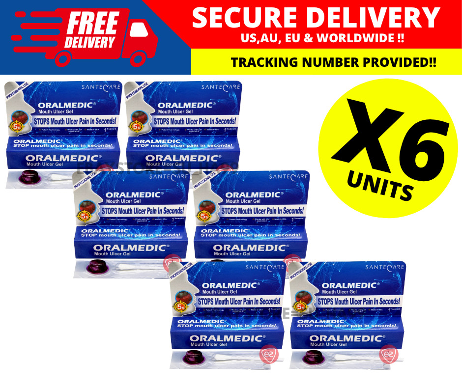 Oralmedic Mouth Ulcer Gel 1 Treatment Fast Pain Relief ( X 6 )