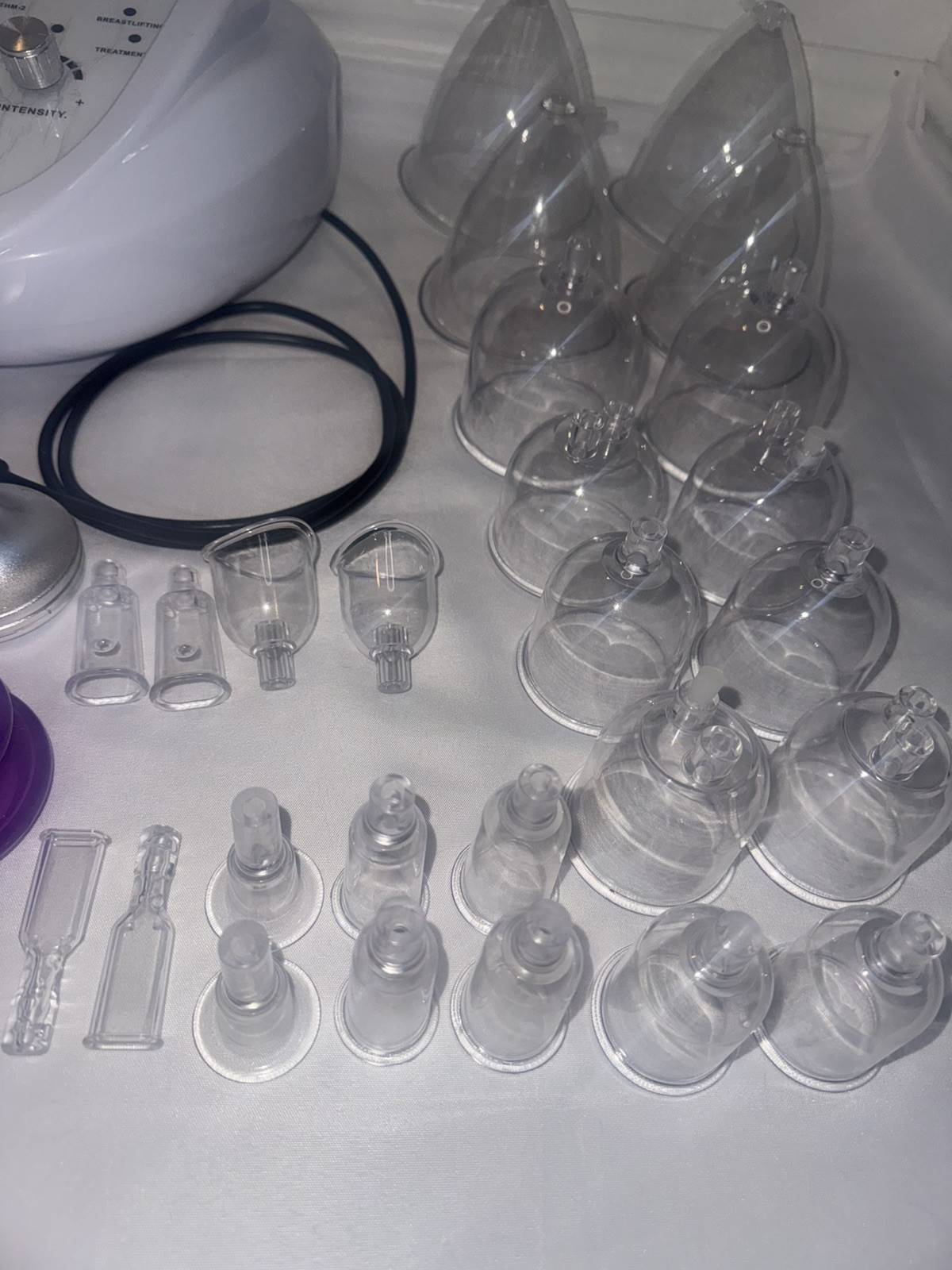 Vacuum Therapy Cupping Machine 30 Cups 3 Metal Gua Sha Handles for Salon SPA…