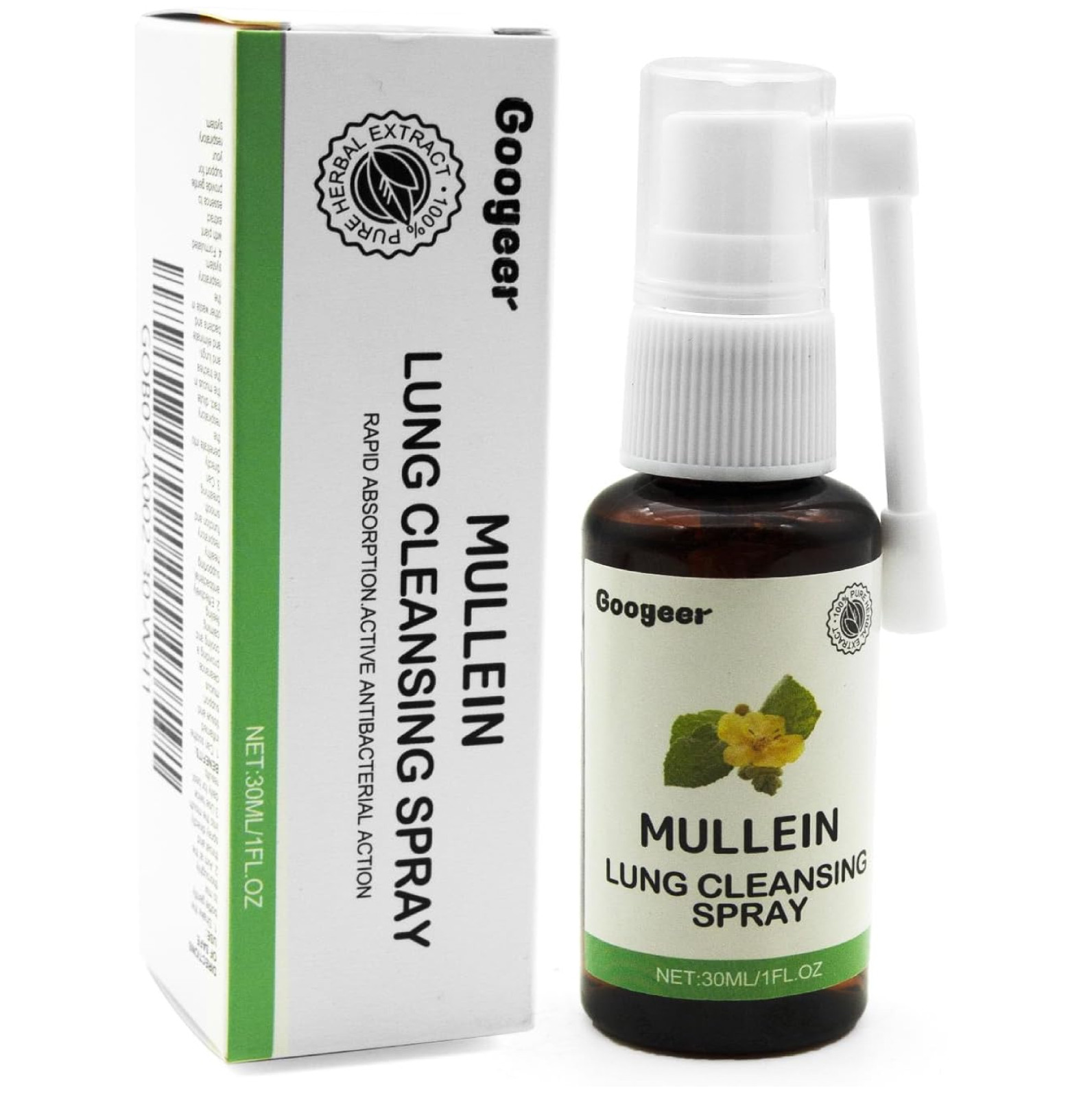 Mullein Lung Cleansing Spray Mullein Leaf Extract Spray Herbal Lung Cleanse Spra