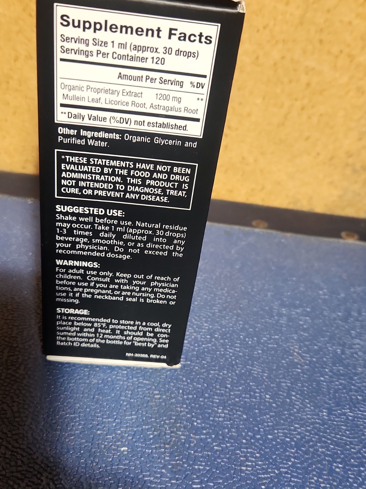 Mullein Drops for Lungs – USDA Organic Liquid – Mullein Leaf Extract