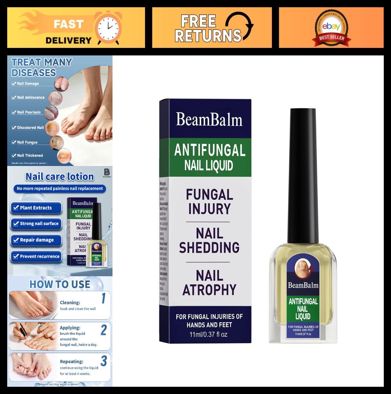 Maximum Strength Nail Fungi Treatment – Fast Acting Liquid Drops for Healthy Nai