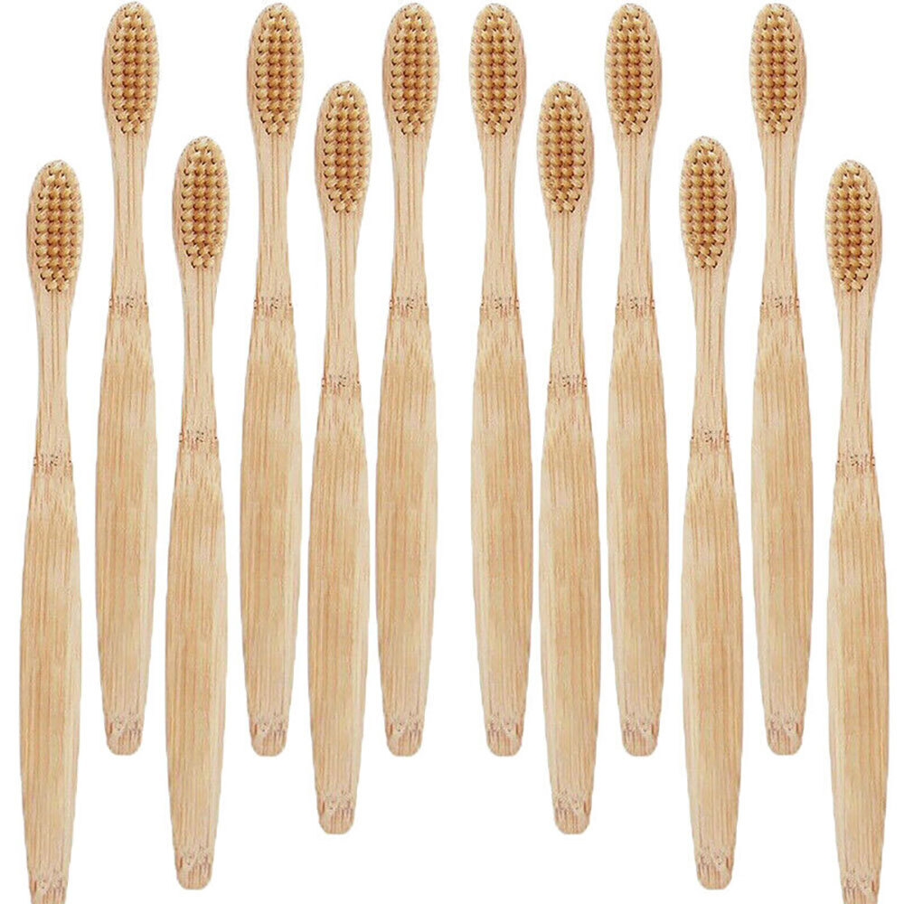 20Pcs/set Bamboo Toothbrush Natural Organic Medium BPA Free Soft Healthy Brush