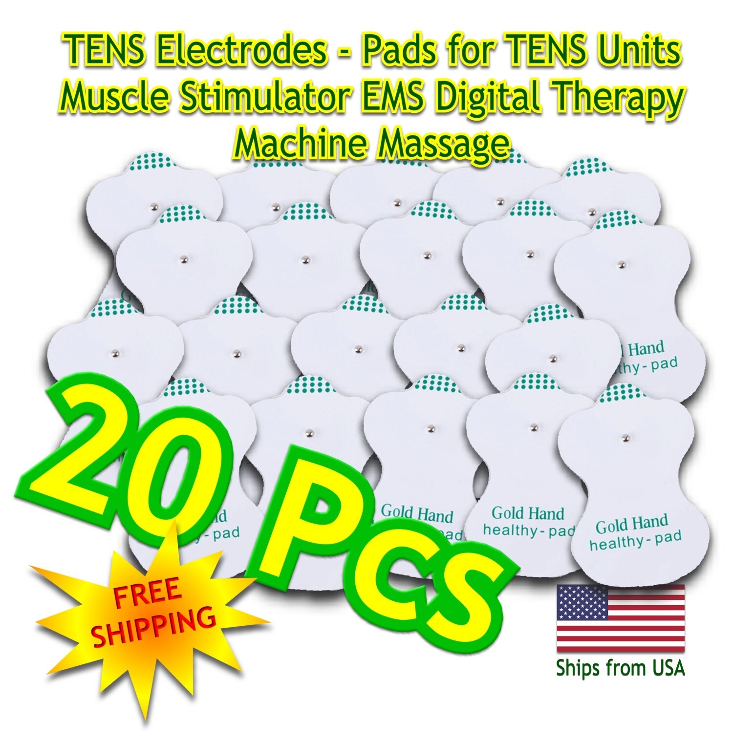 TENS Electrodes – Pads for TENS Units Muscle Stimulator EMS Digital Therapy