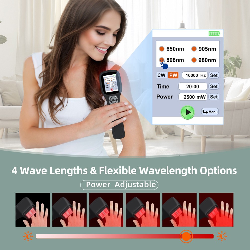LLLT Laser Therapy Pain Device Handheld Physiotherapy 650nm 808nm 905nm 980nm