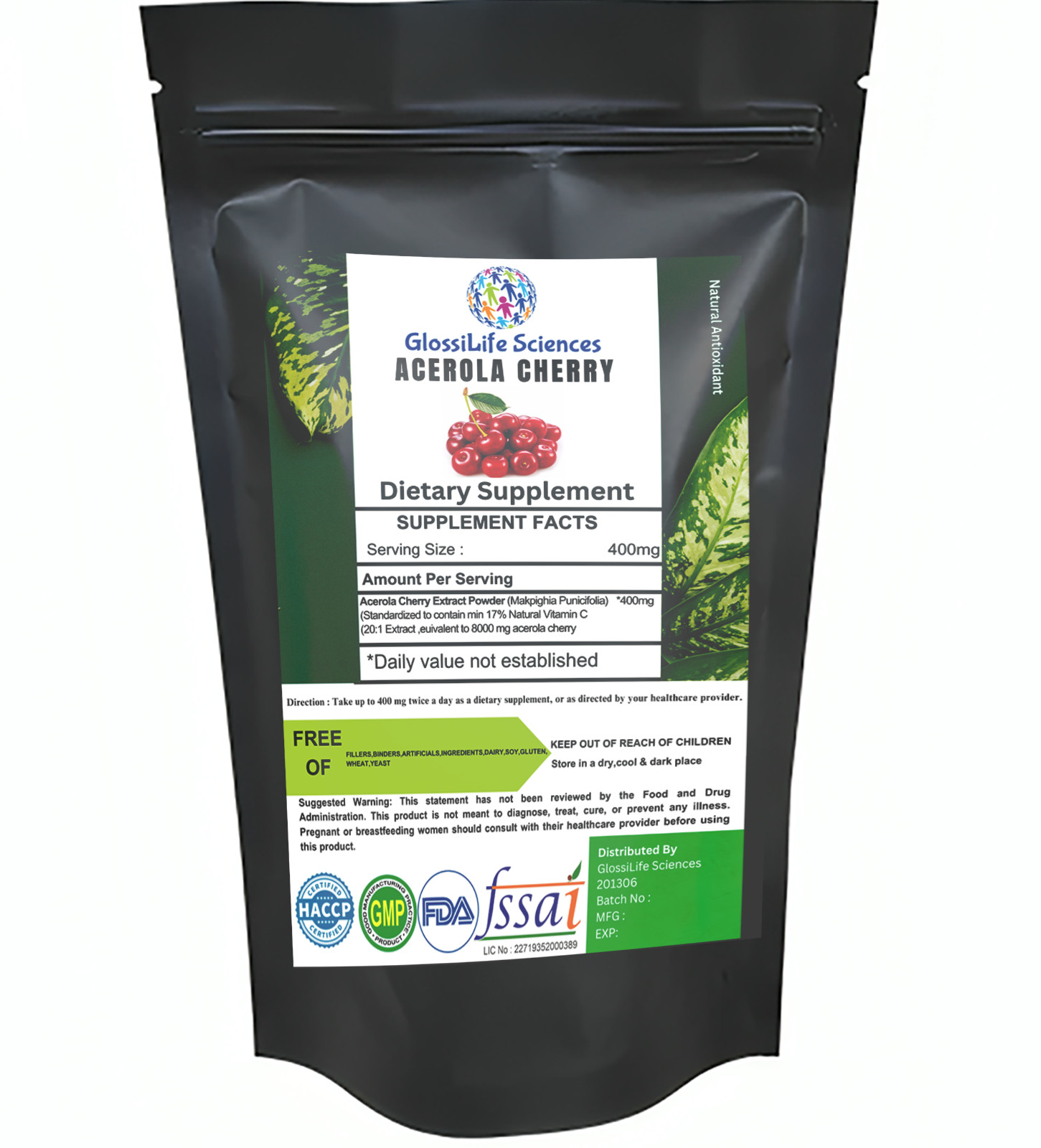Acerola Cherry Extract Powder 100% Natural Vitamin C