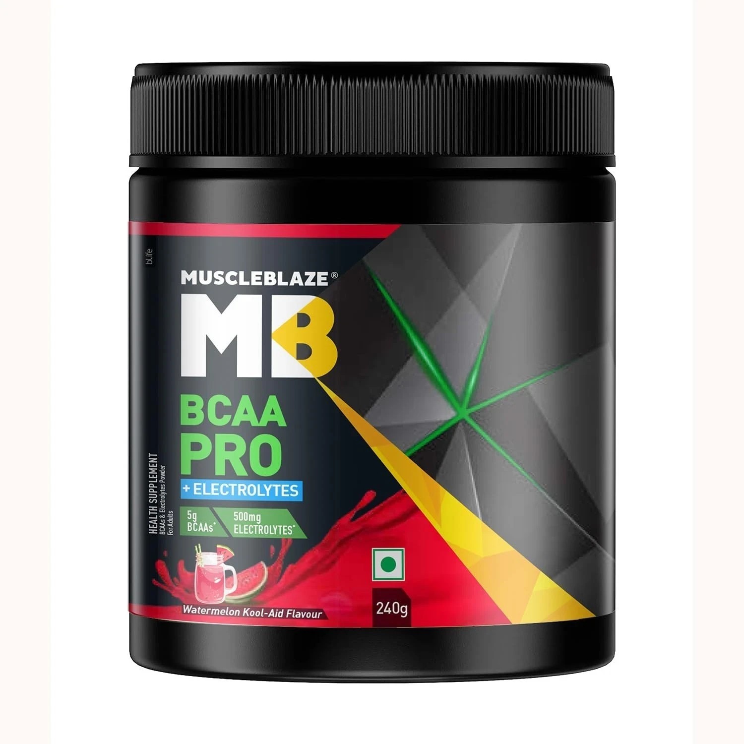 BCAA Pro Powder, Powerful Intra Workout (Watermelon Kool Aid, 240g, 30 Servings)