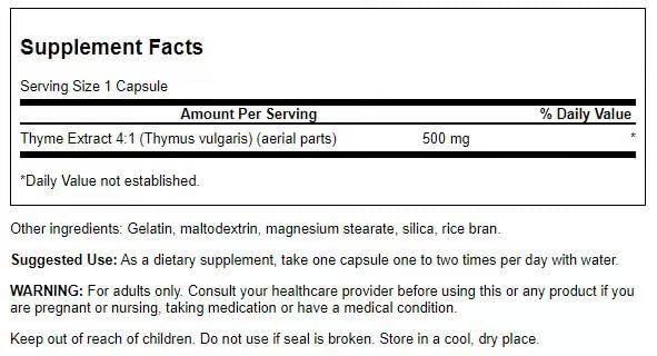 Swanson Thyme Leaf – Herbal Supplement Supporting 120 Count (Pack of 1)