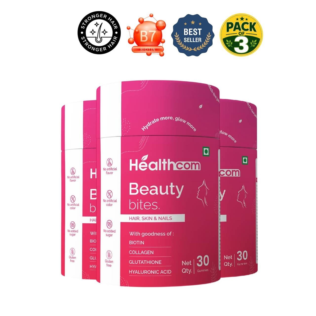 Beauty Gummies Biotin Collagen Hair Skin Nails 90 Gummies
