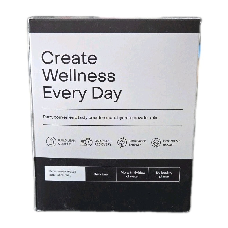 Create Single Serve Creatine Monohydrate Powder – 5g 6.3 Ounce – 30 STICKS