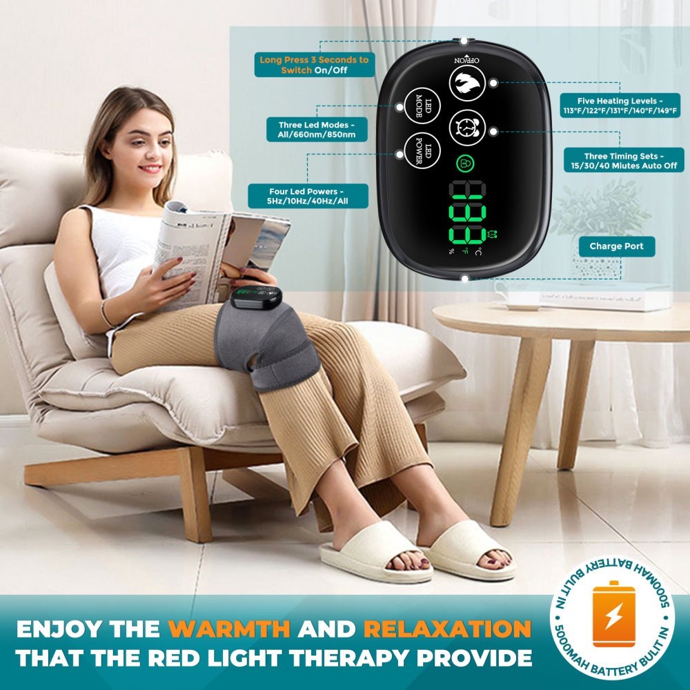 Electric Red Light Therapy Massage Knee Brace Heating Shoulder Pad Pain Relief