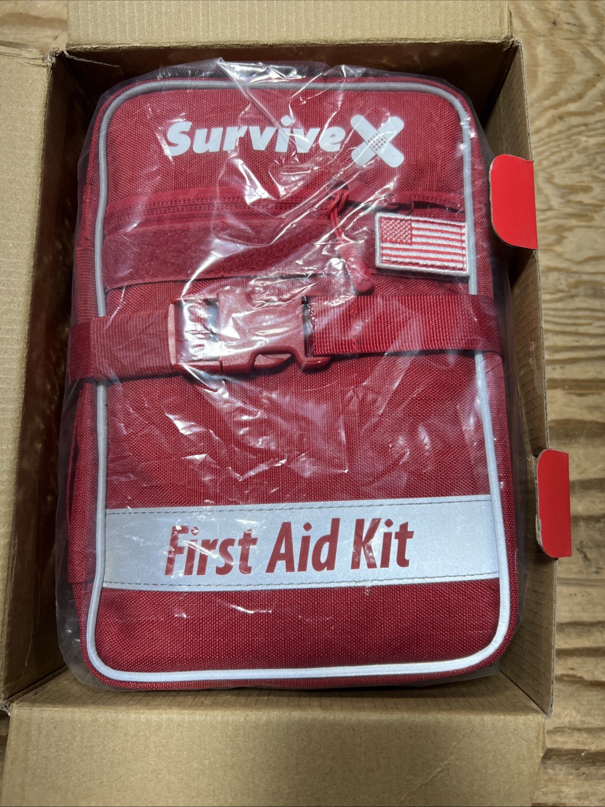 SurviveX Large First Aid Kit Color Coded for Car Travel Home Camping Backpack
