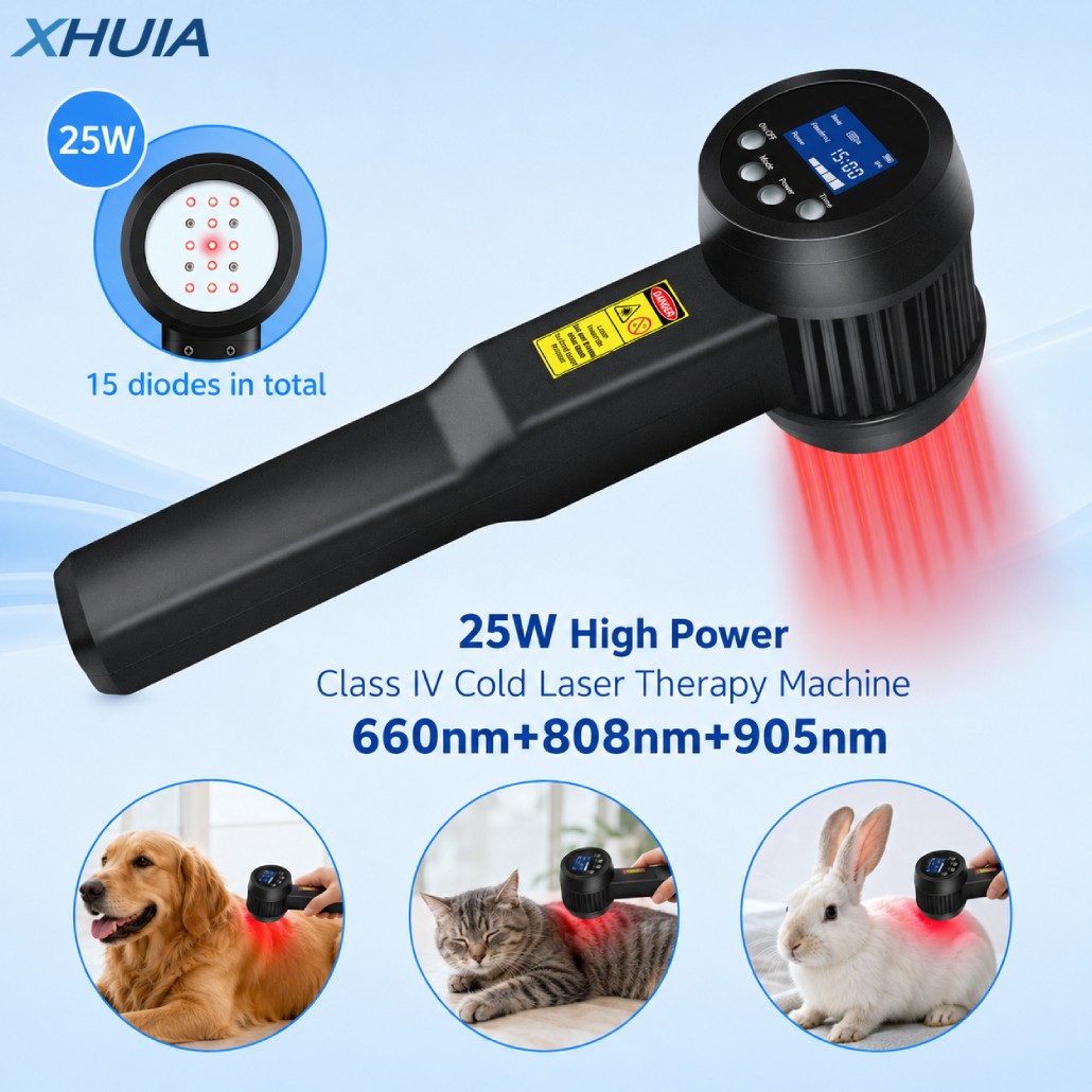25W Cold Laser Therapy Red Light For Body Pain Relief Portable 660nm 808nm 905nm