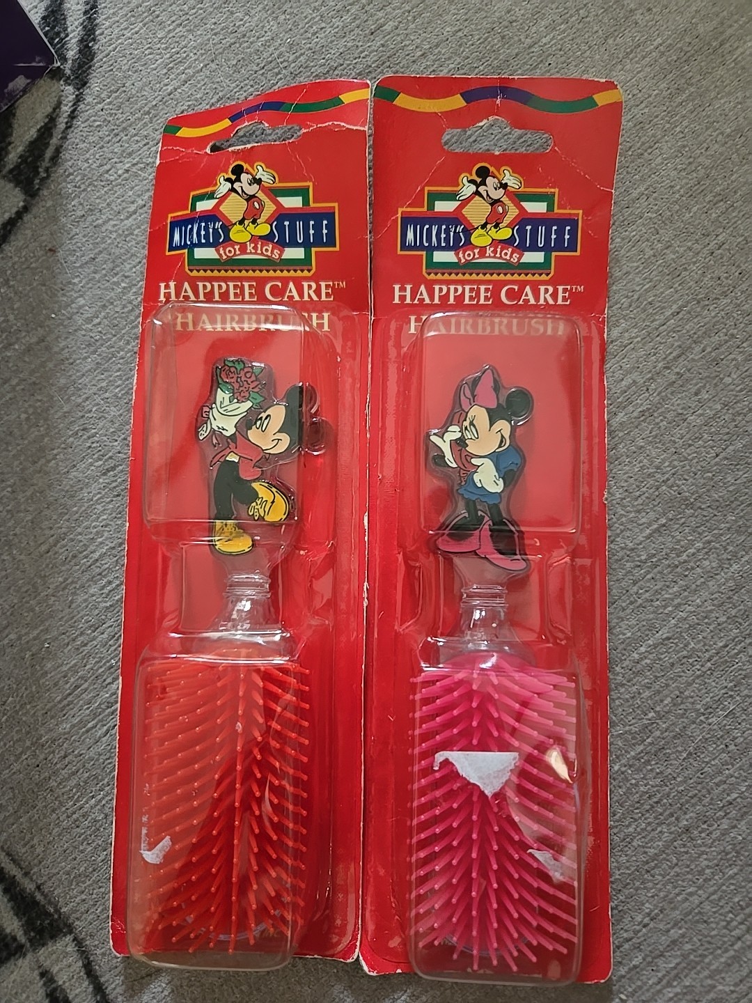 Mickey & Minnie Happee Care Hairbrush Set 80’s 90’s *New*