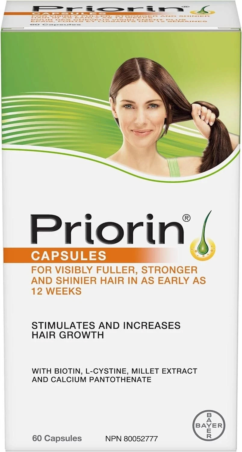 Priorin with Biotin, 60 Capsules, Supports Healthy Hair – Long Expiry