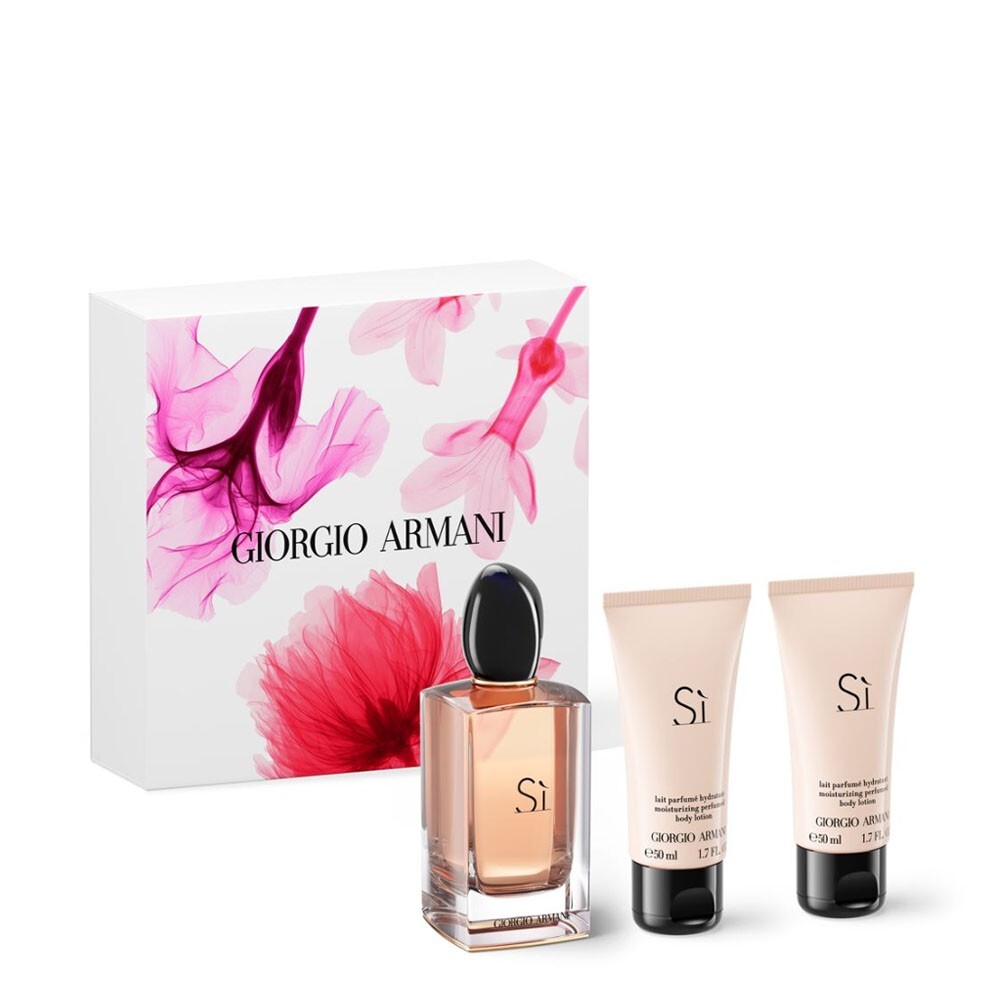 Giorgio Armani Si Eau de Parfum Spray 3pcs Gift Set(EDP 100ml+BL 15ml+SG 50ml)