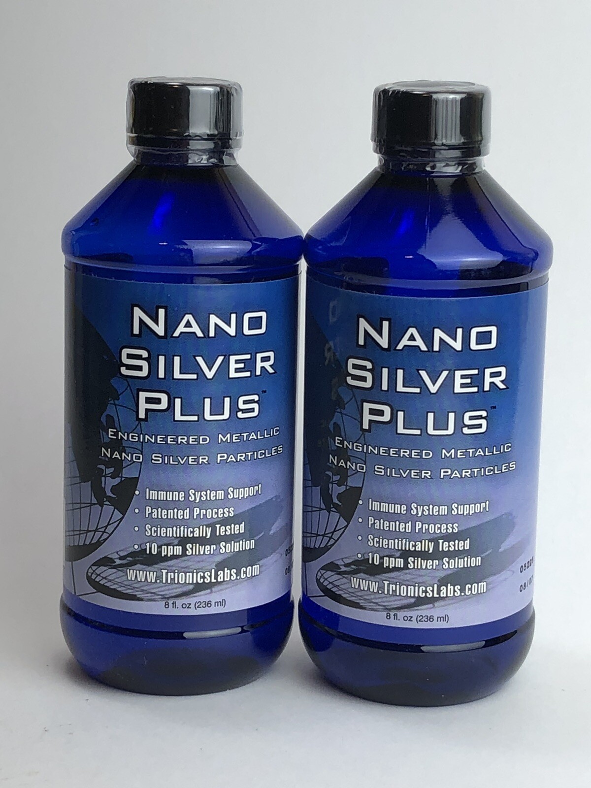 2x Nano Silver Plus Engineered Metallic Nano Silver Particles 8 oz