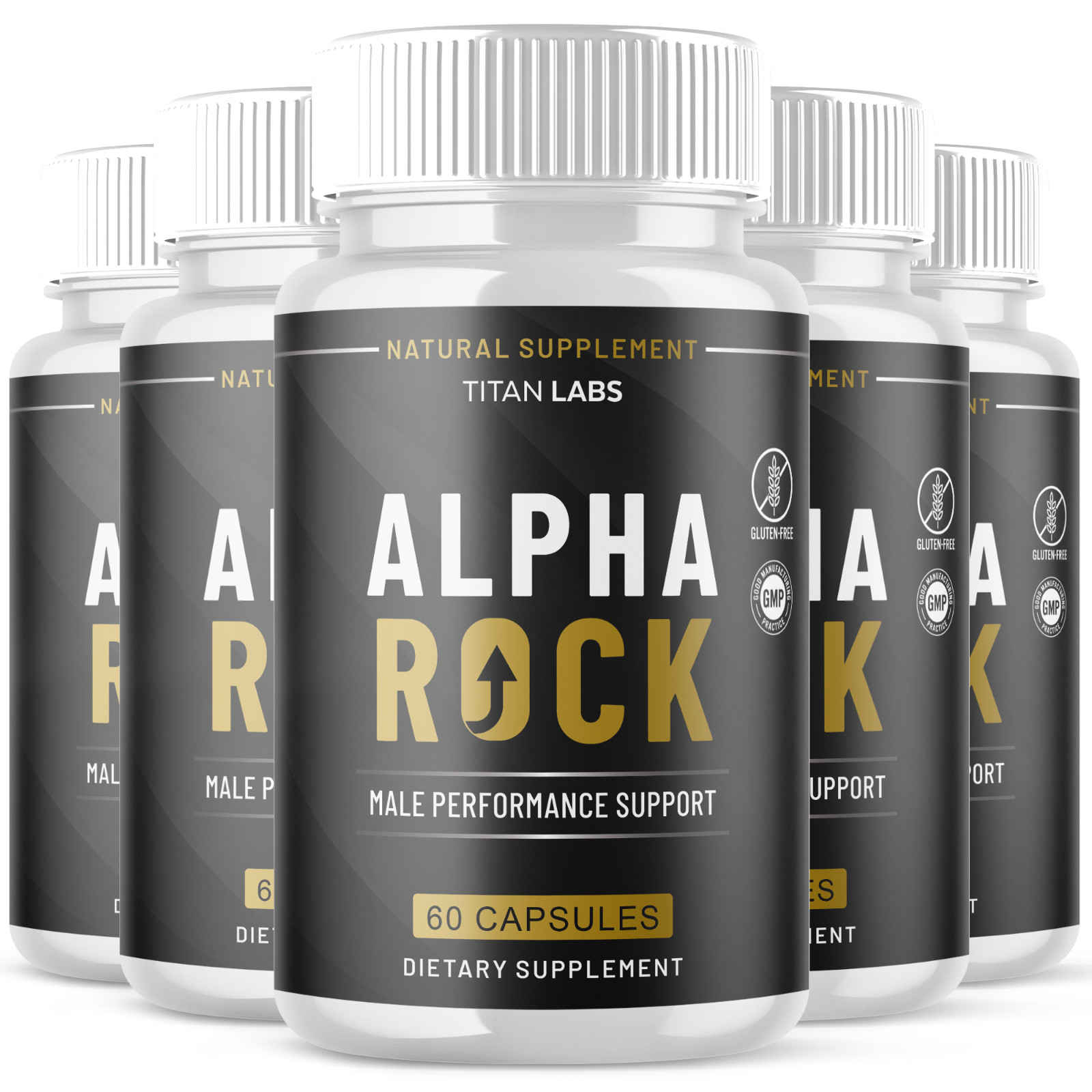 (5 Pack) Alpha Rock Advanced Male Healt Support VItamin AlphaRock 300 Capsules