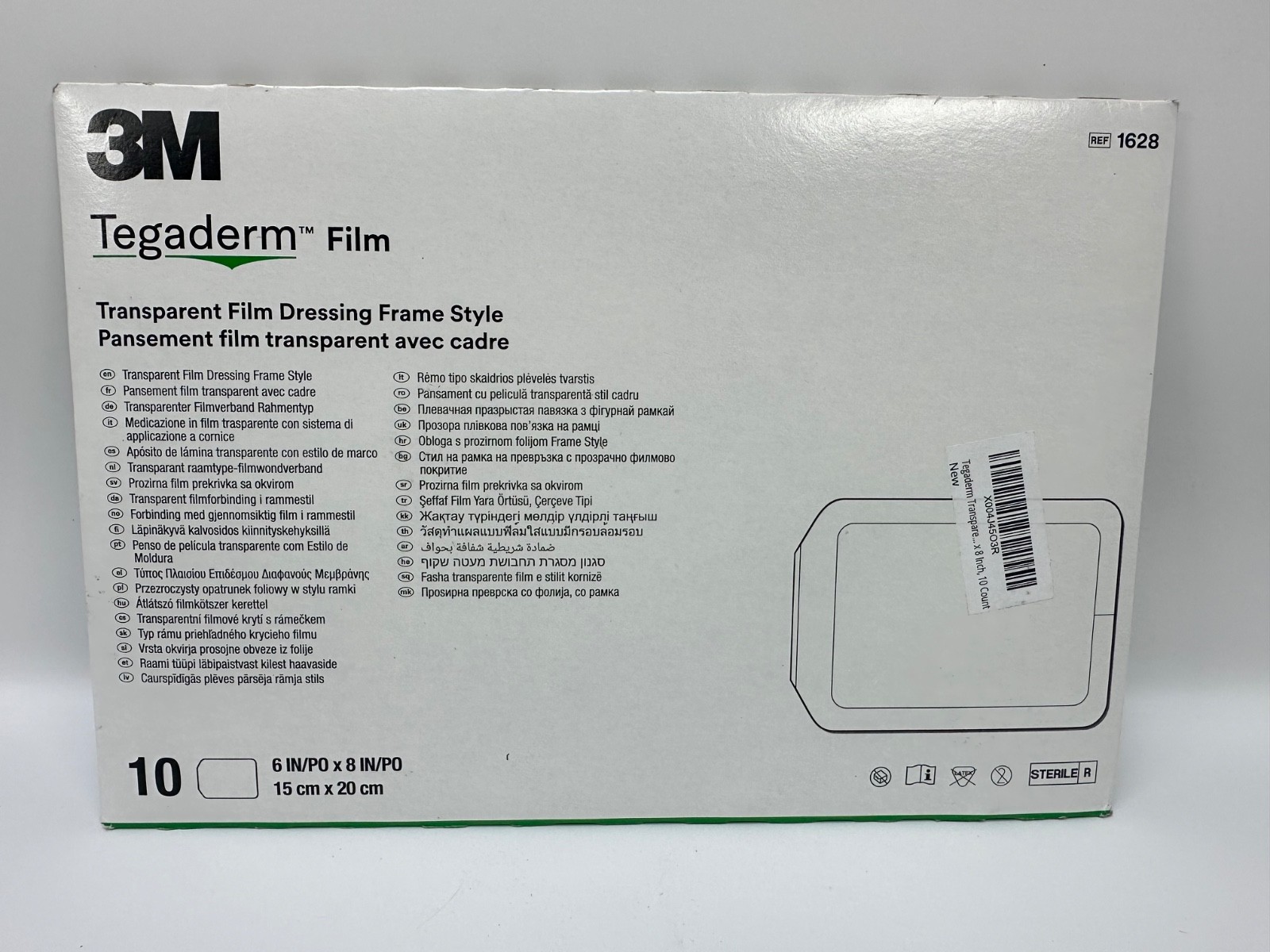 3M Tegaderm Transparent Film Dressing Frame Style 6″ x 8″ Sterile 10ct EXP 2027