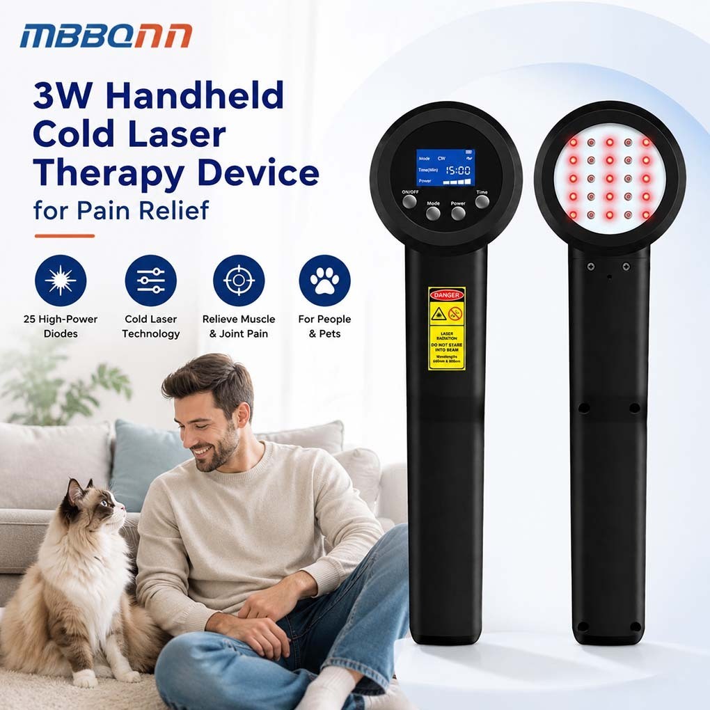 3W Handheld Cold Laser Therapy Device 650nm 808nm for Body Pain Relief Home Use