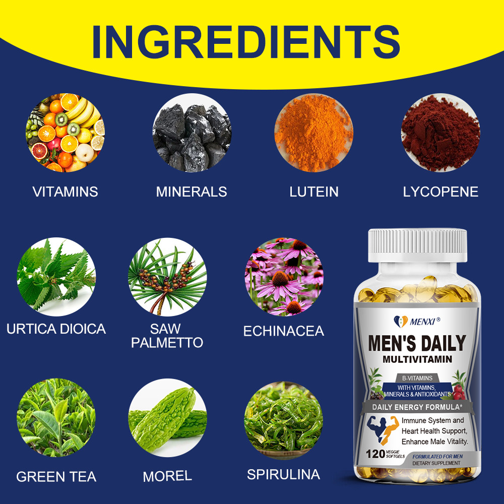 Male Multi Vitamin Supplement Mens Prostate Multivitamin Multimineral Daily