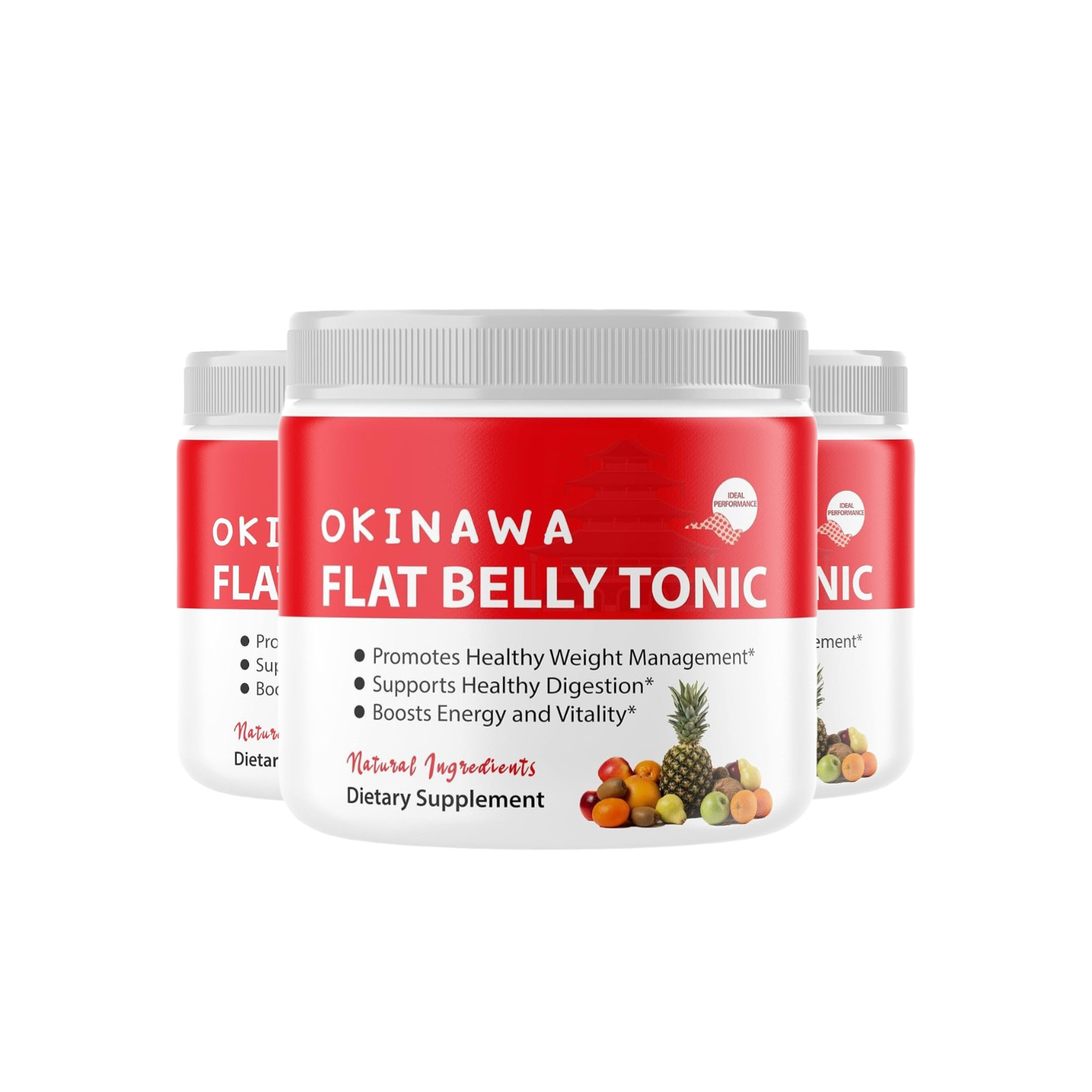 (3-Pack) Okinawa Flat Belly Tonic – Okinawa Powder Weight Loss Supplement