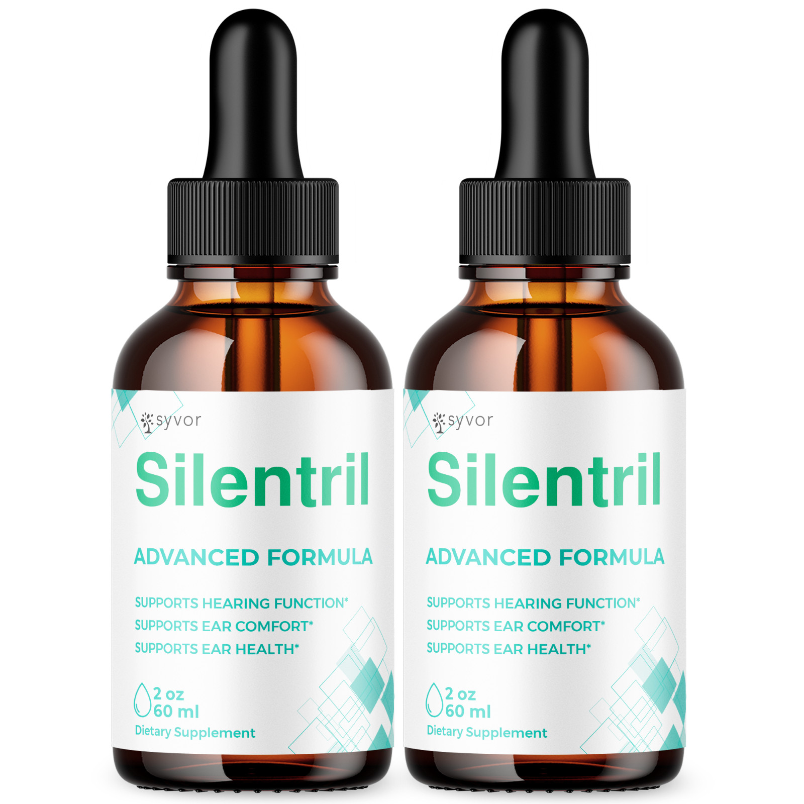 (2 Pack) Silentril Ear Health Drops All Natural Silentril Vitamin 60 Servings