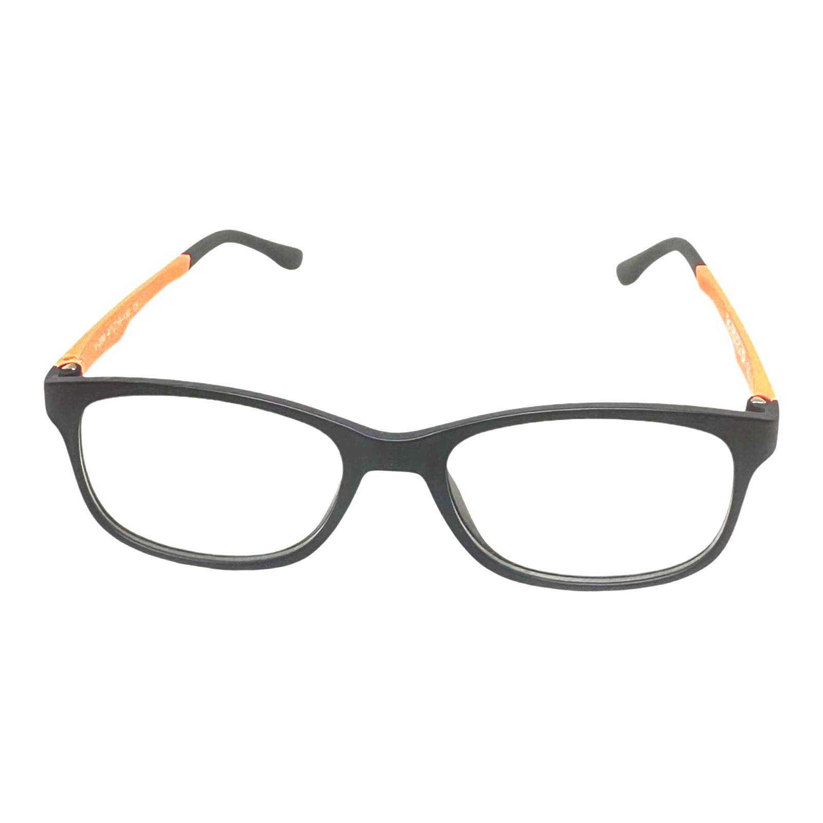 Eyeglasses unisex Kids Rectangular Navy Blue Whit Orange Arms Light Weight New