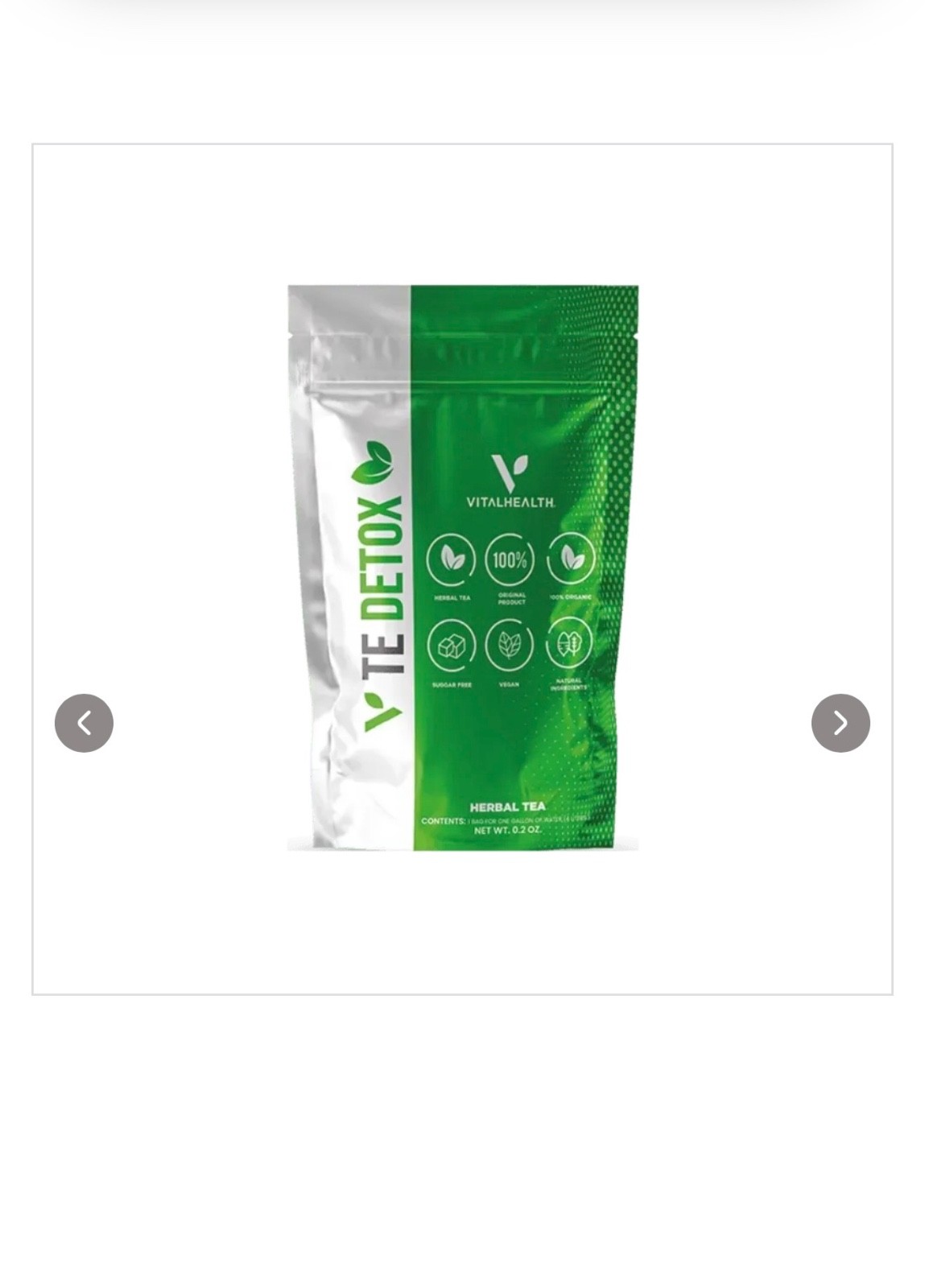 Te V-Detox Tea Vital Health Colon Cleanse 1 Pack Makes 1 Gallon