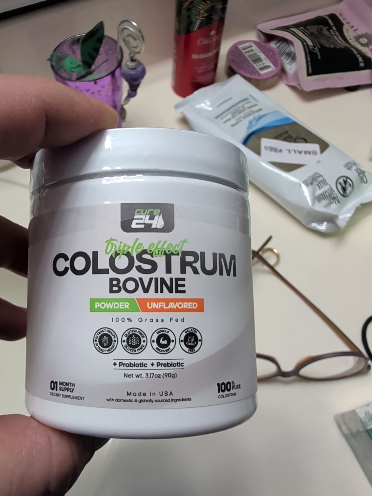 Bovine Colostrum Powder 100% Pure Whole Natural Grass Fed Superfood High IgG USA