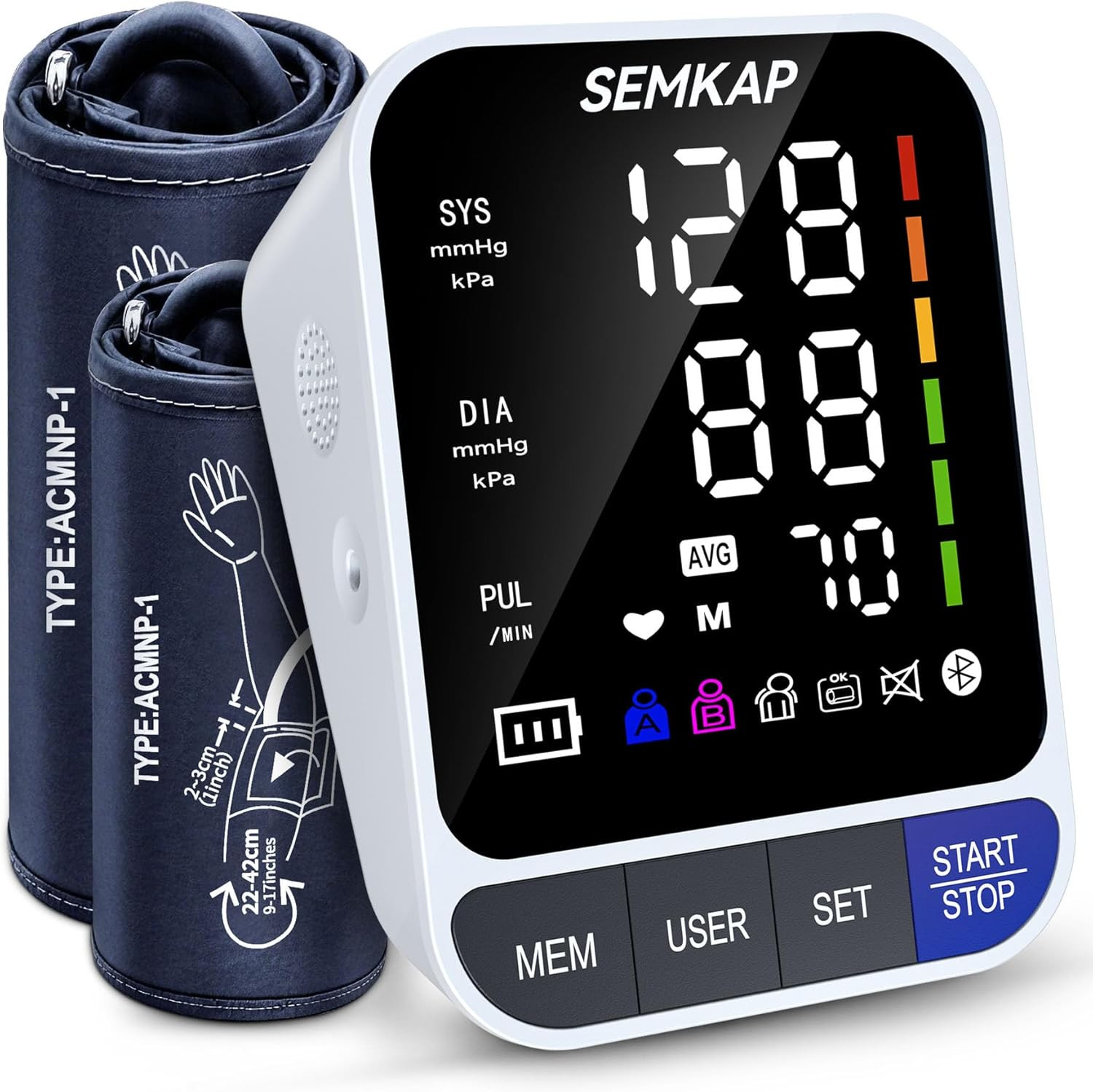 Blood Pressure Monitor, Auto Upper Arm Blood Pressure Monitors for Home Use, Lar