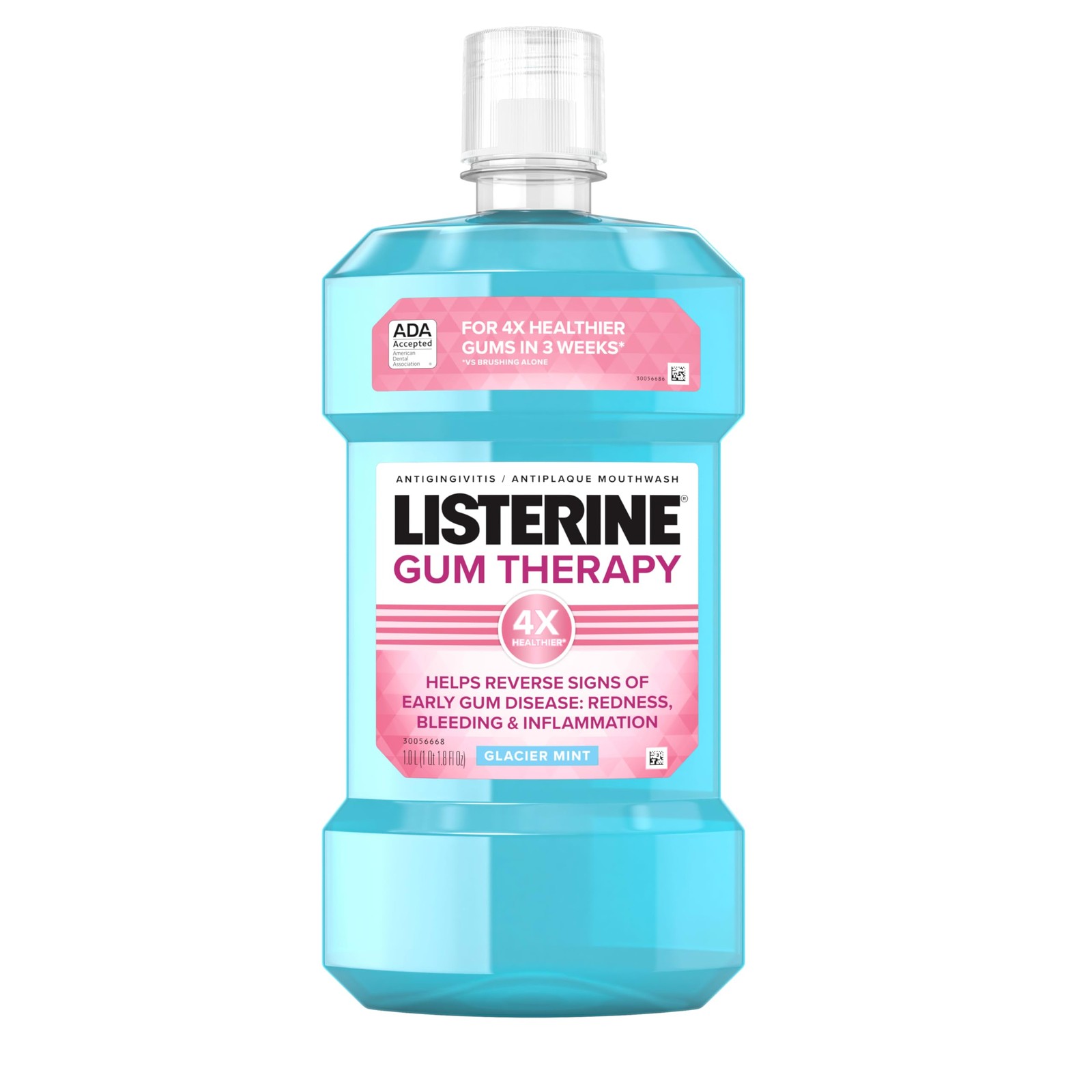 Listerine Gum Therapy Antiplaque & 33.8 Fl Oz (Pack of 1), Blue