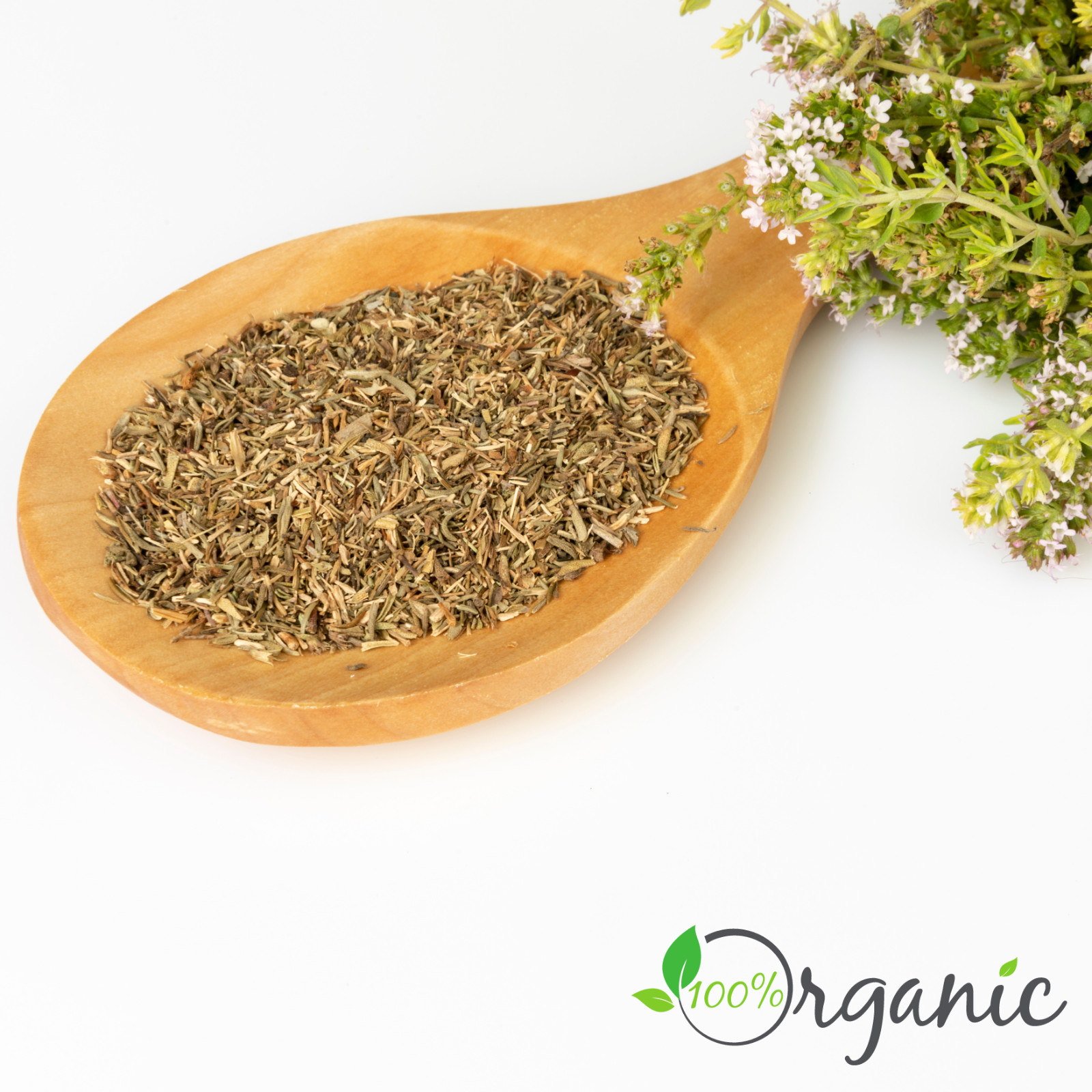 Organic Thyme Leaf Natural Herb Dried Cut 28.3g | 1 OZ Culinary & Medicinal Aid