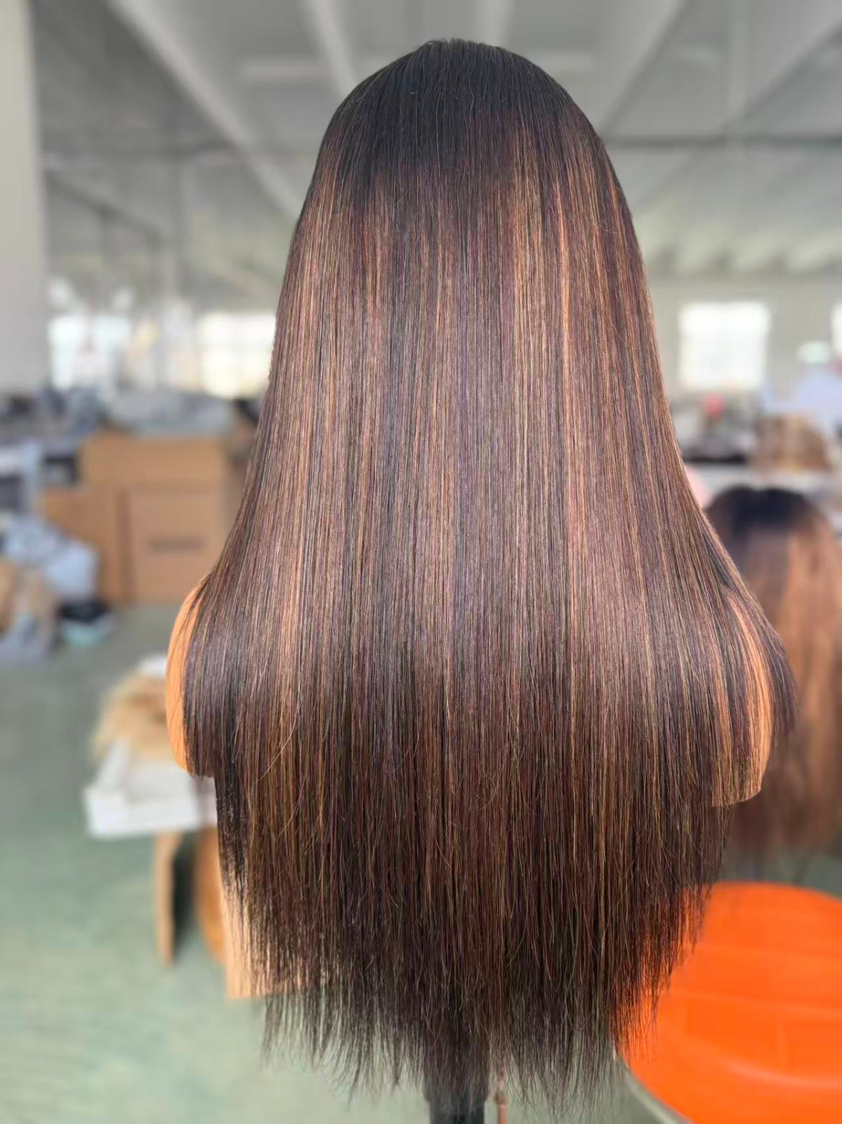 20inch 360 highlights straight hd wig 180% density 100% human hair