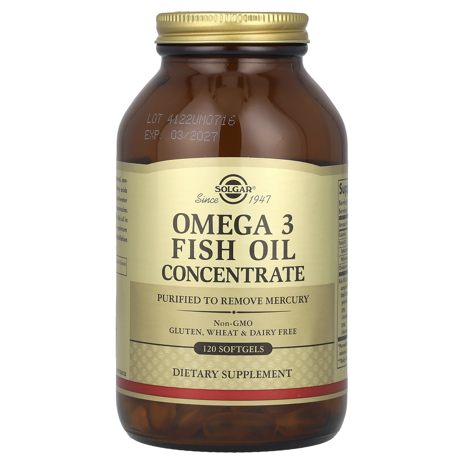 Omega 3 Fish Oil Concentrate, 120 Softgels