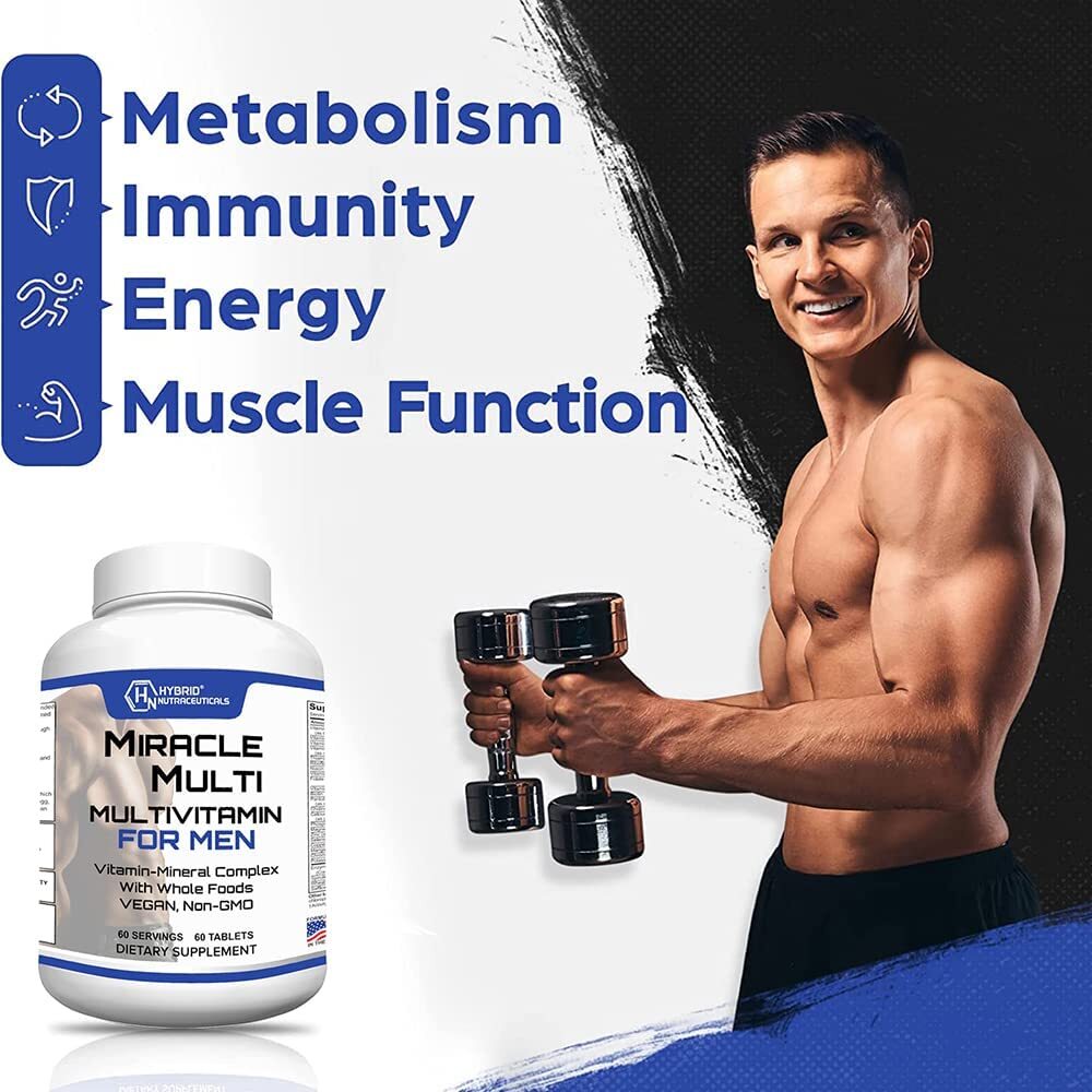 Multivitamin MultiMineral for Men, Daily Mens Vitamin Supplement: Non-GMO