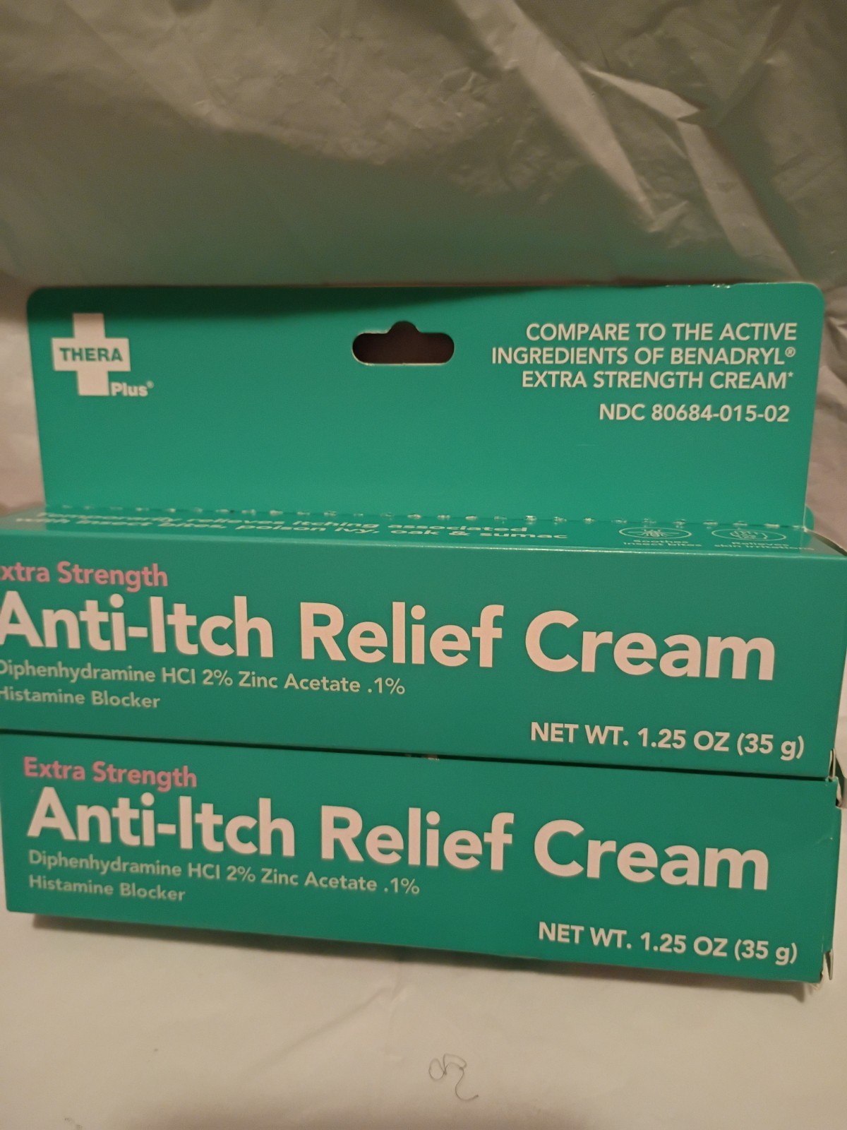 Thera Plus Extra Strength Anti-Itch Relief Cream Diphenhydramine 2% 1.25 oz