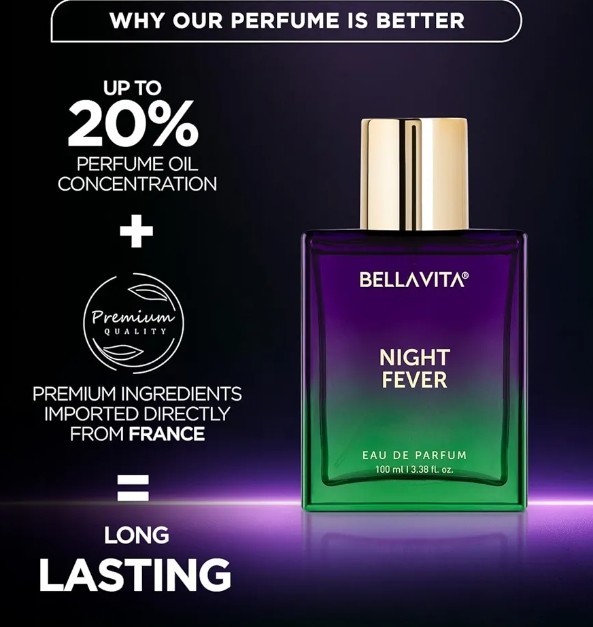 BELLAVITA Night Fever Long Lasting Eau De Parfum 100ml Perfume for Unisex