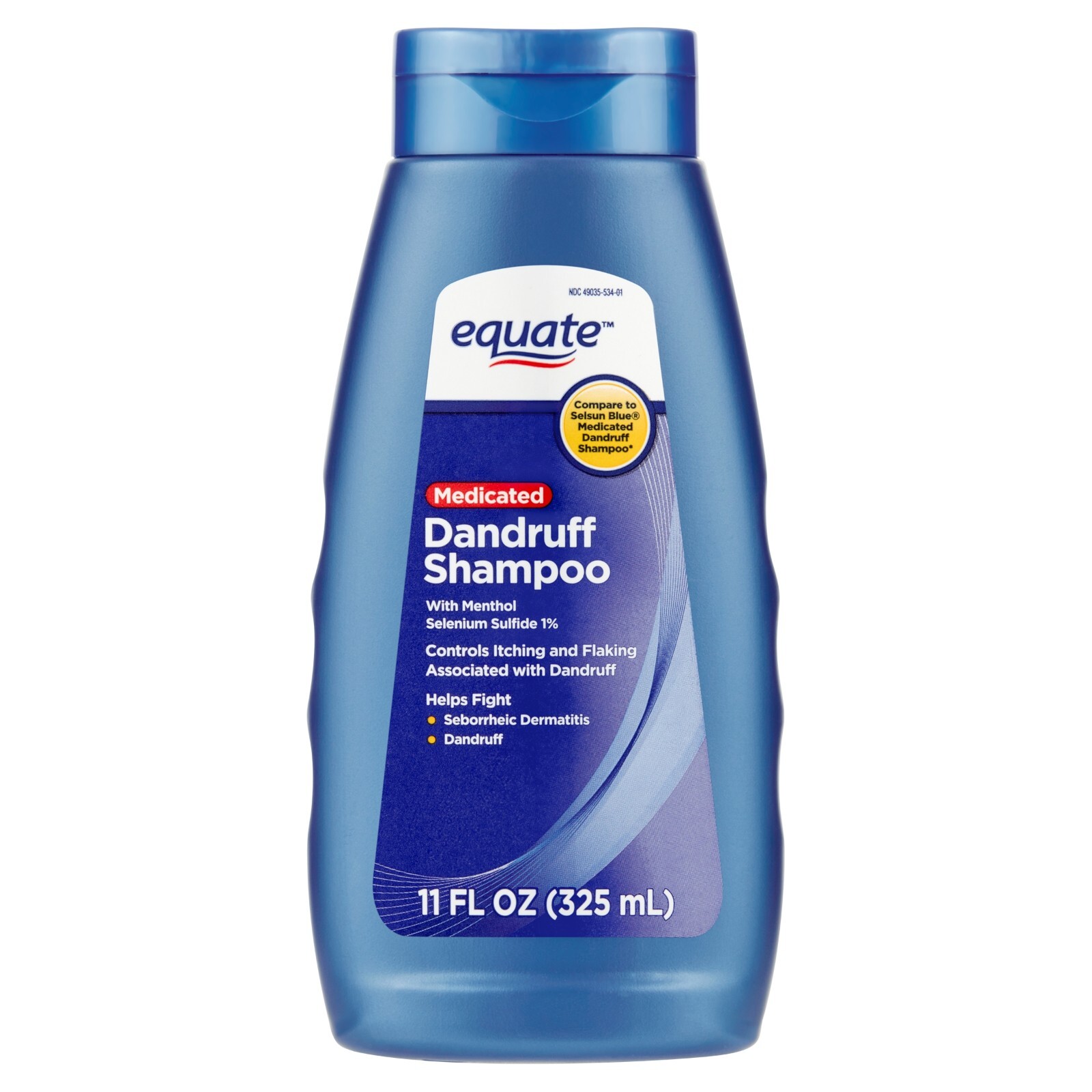 (3 PACK) Equate Medicated Dandruff Shampoo with Selenium Sulfide 1%, 11 fl oz