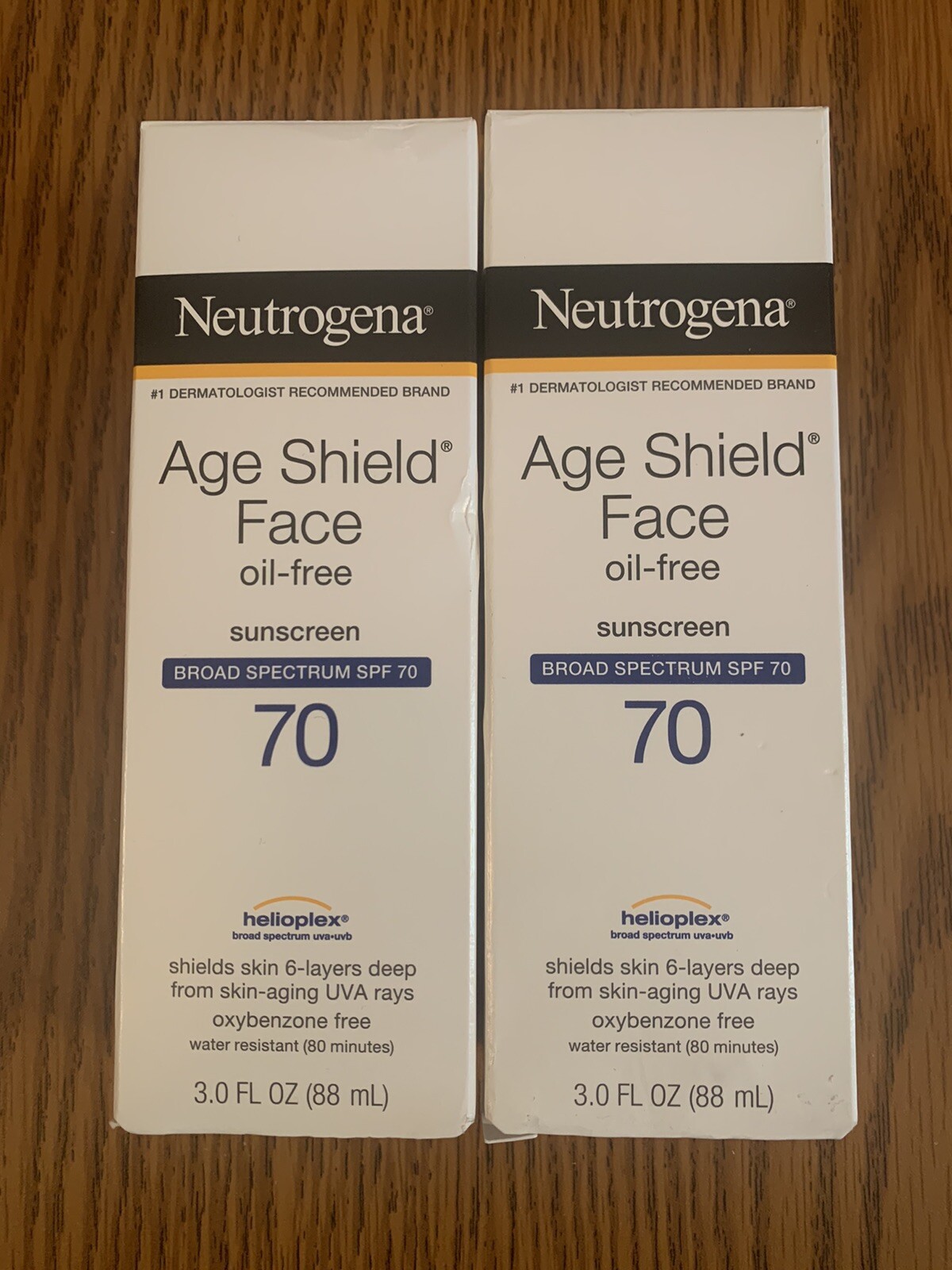 2 Neutrogena Age Shield Face Sunscreen SPF 70 3 oz Exp. 11/2023