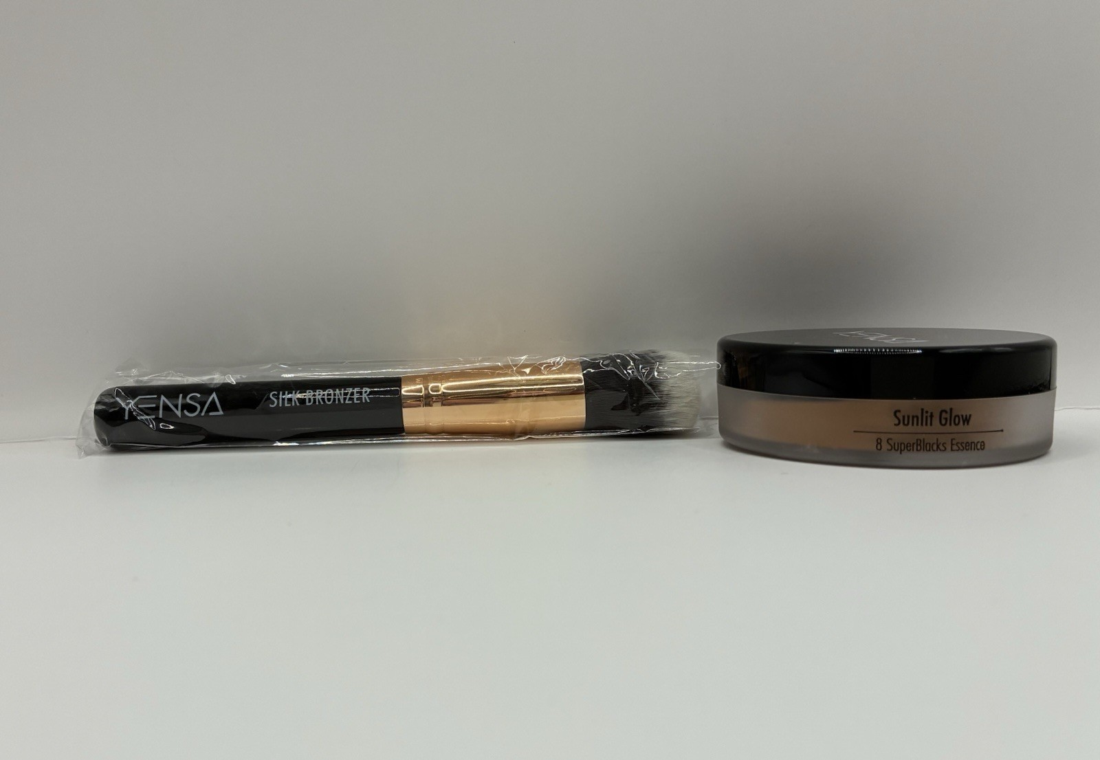 YENSA Color + Face Silk Bronzing Base Sunlit Glow Bronzer + Brush Duo BNIB