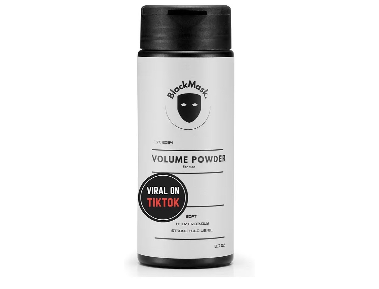 Black Mask Texture Powder for Men, Easy-to-Apply Styling Powder Dry Hair Look